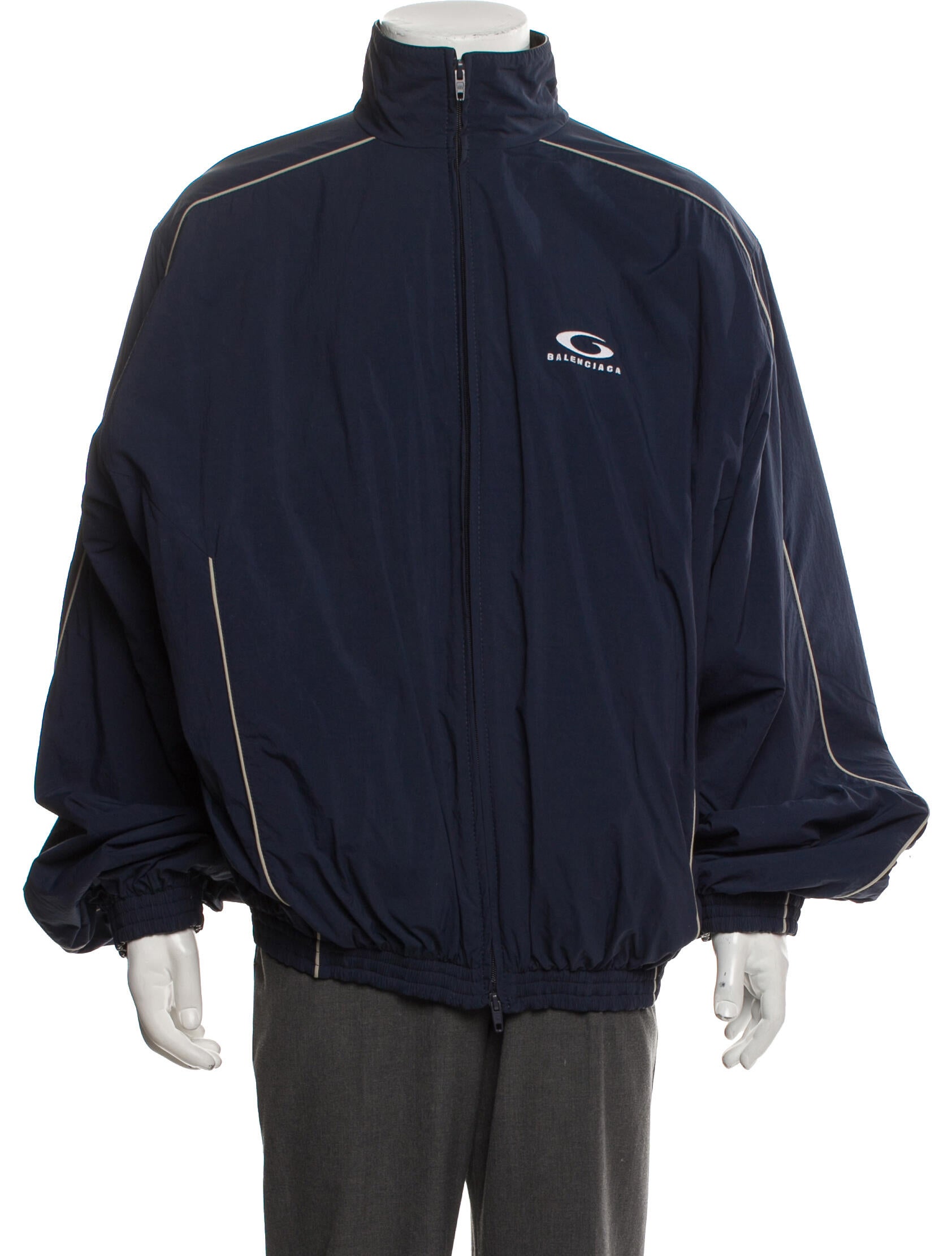 Balenciaga 2024 Leather Lined Tracksuit Jacket w/ Tags