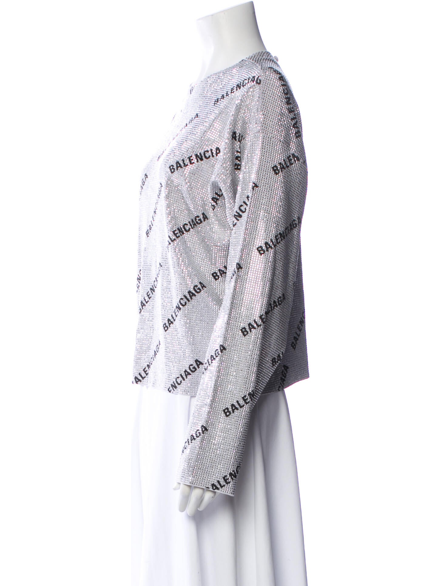 Balenciaga 2022 All-Over Logo Sweatshirt