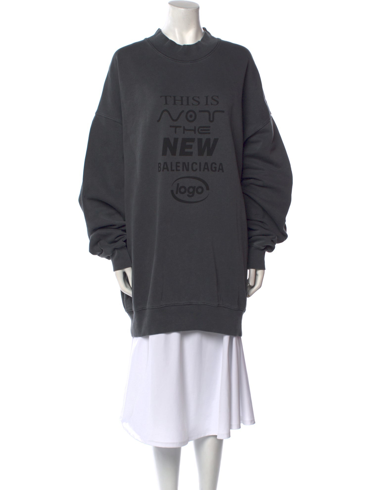 Balenciaga Graphic Print Crew Neck Sweatshirt