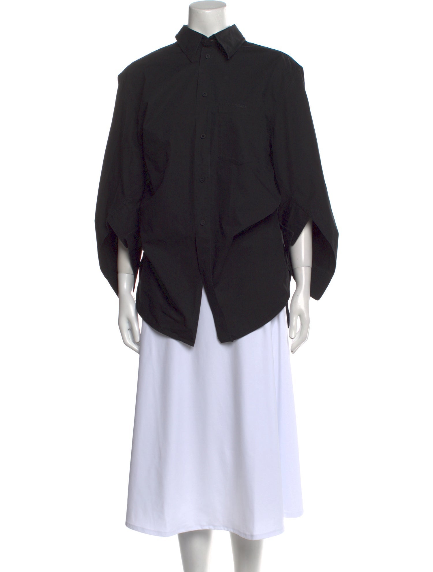 Balenciaga 2022 Mock Neck Blouse