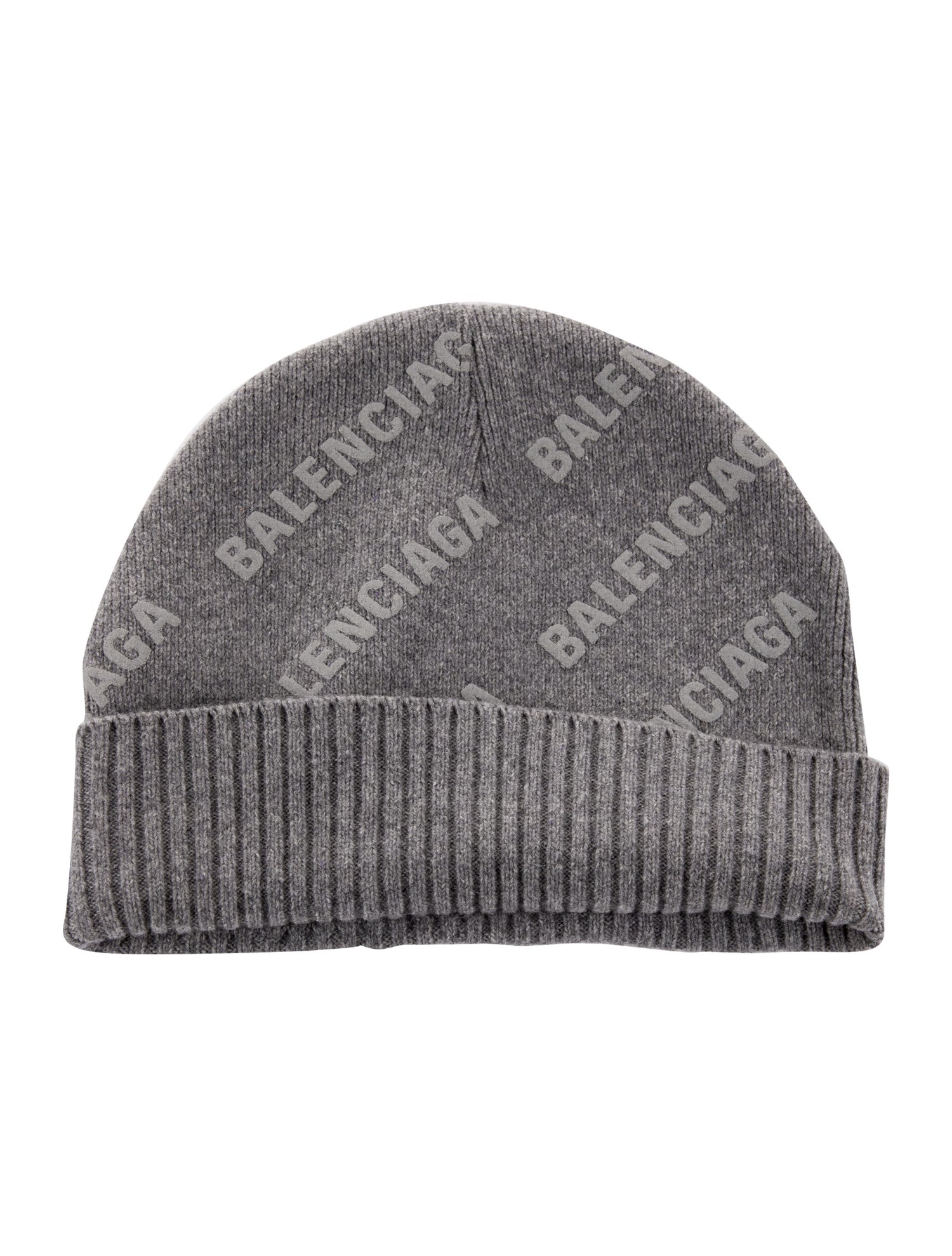 Balenciaga Knit All Over Logo Beanie w/Tags