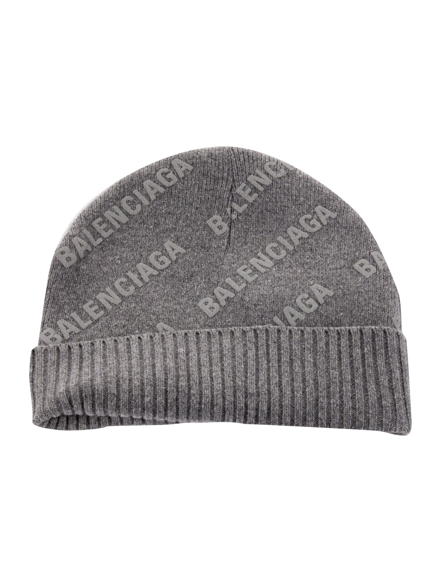 Balenciaga Knit All Over Logo Beanie w/Tags