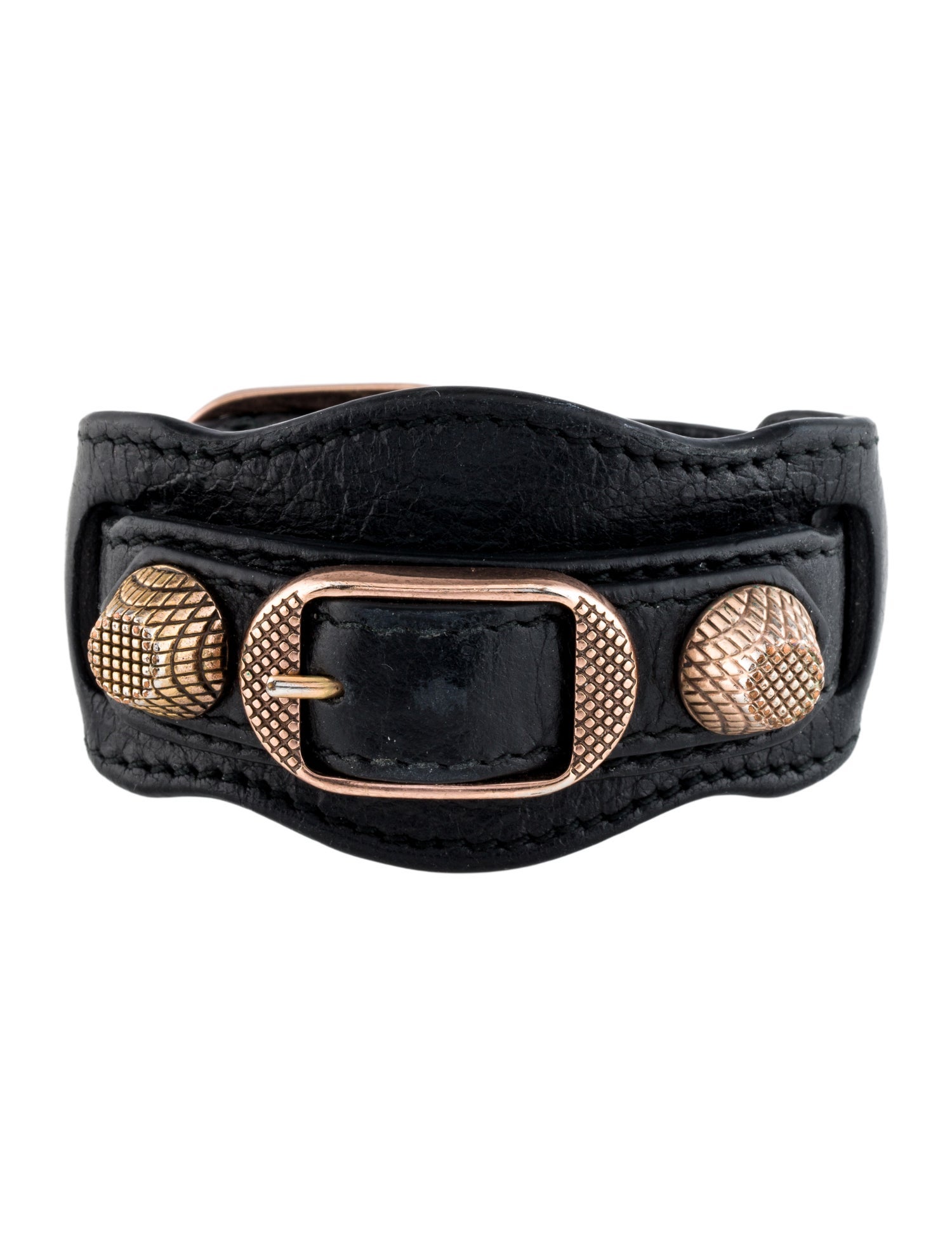 Balenciaga Leather Arena Giant Wrap Bracelet