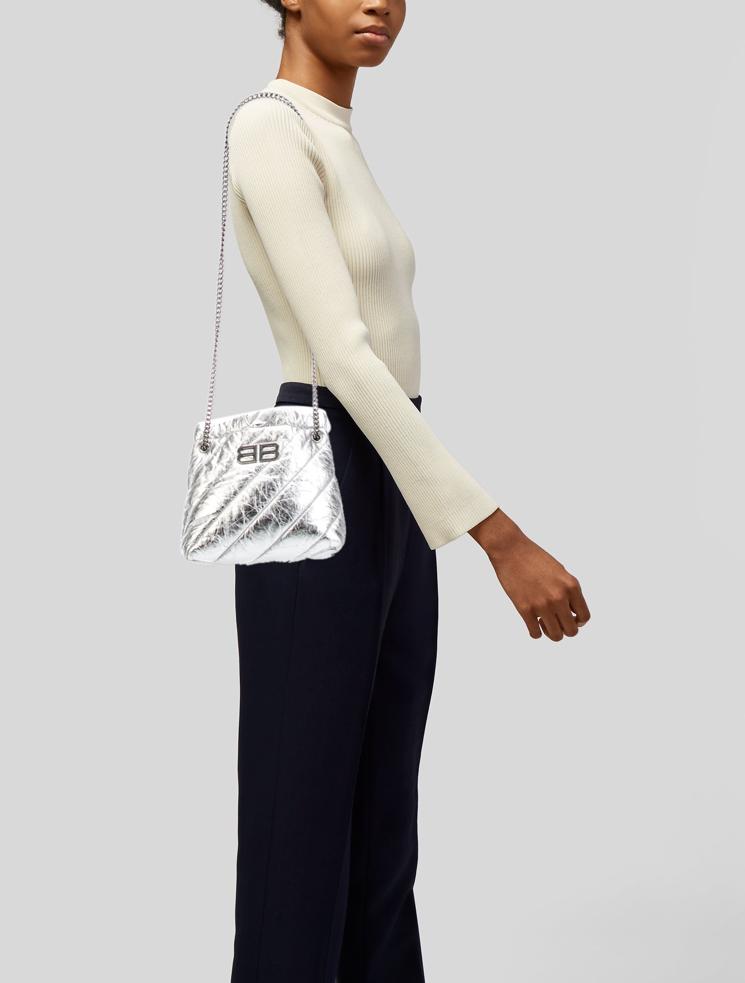 Balenciaga Leather Shoulder Bag 2024