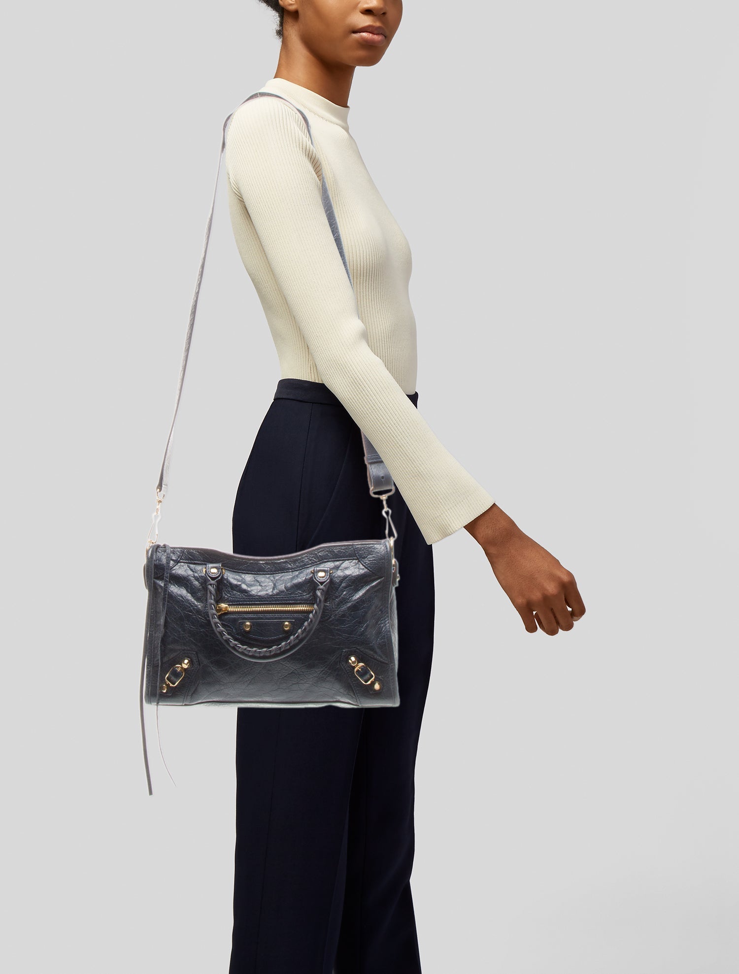 Balenciaga Leather Motocross Classic City Small