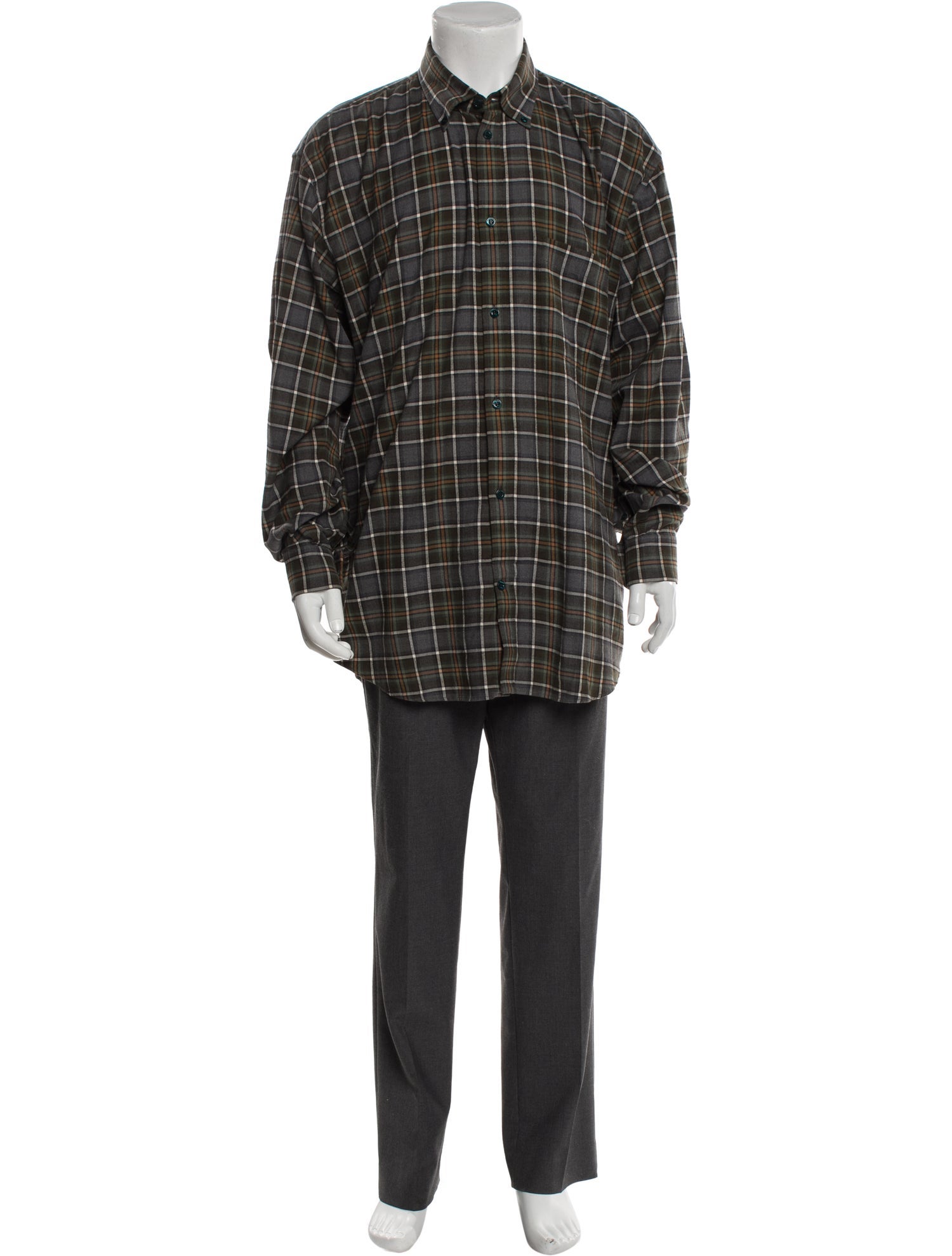 Balenciaga 2018 Plaid Print Shirt