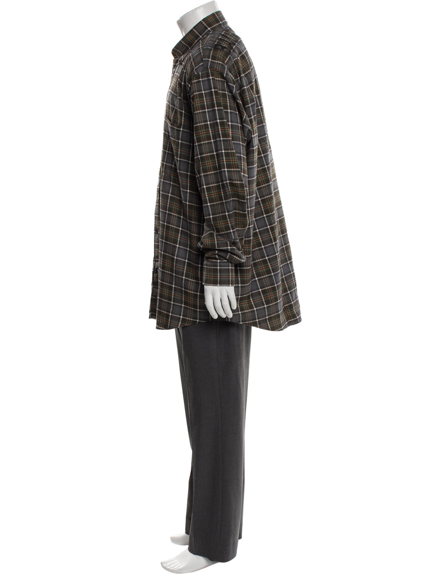 Balenciaga 2018 Plaid Print Shirt