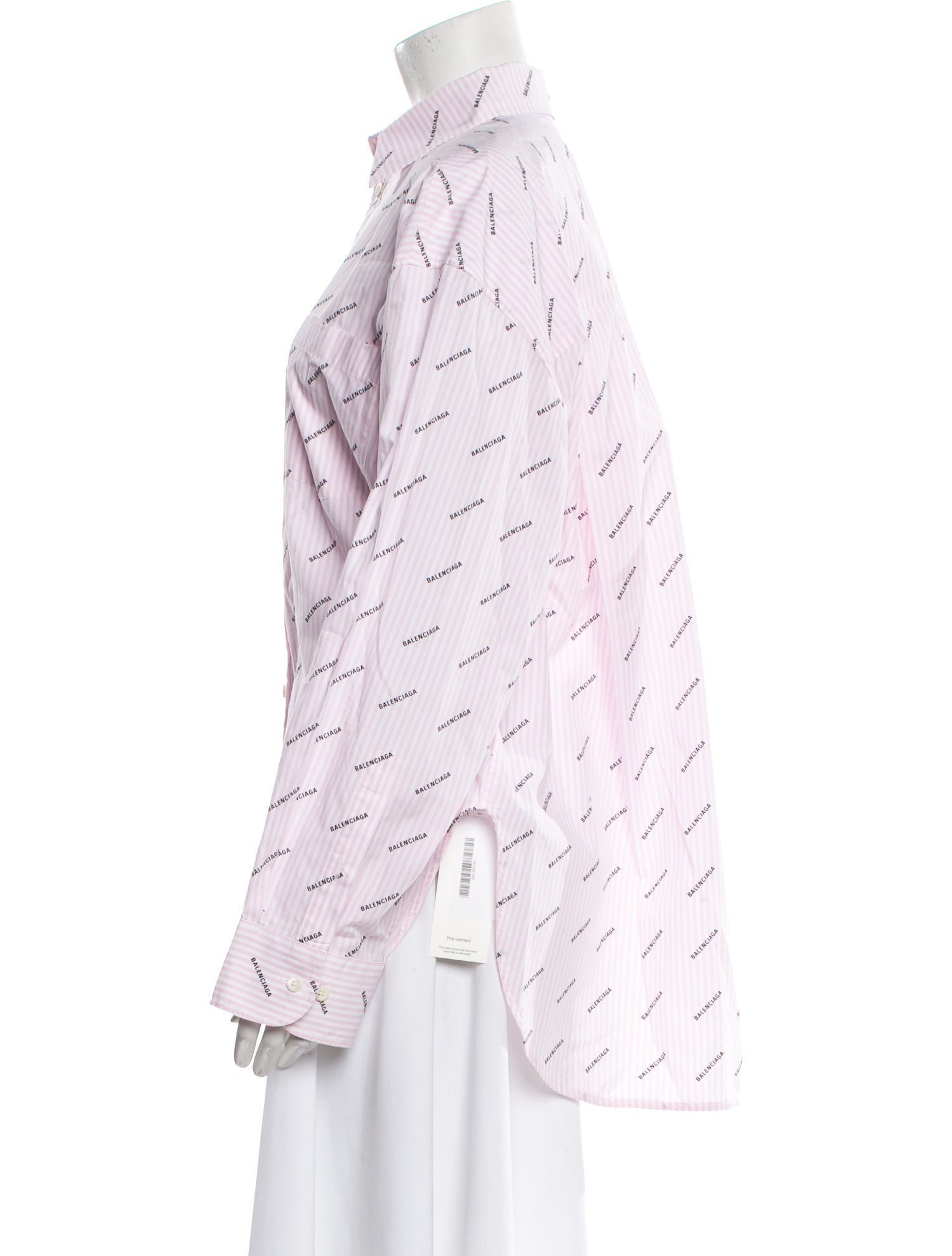 Balenciaga 2019 Printed Button-Up Top