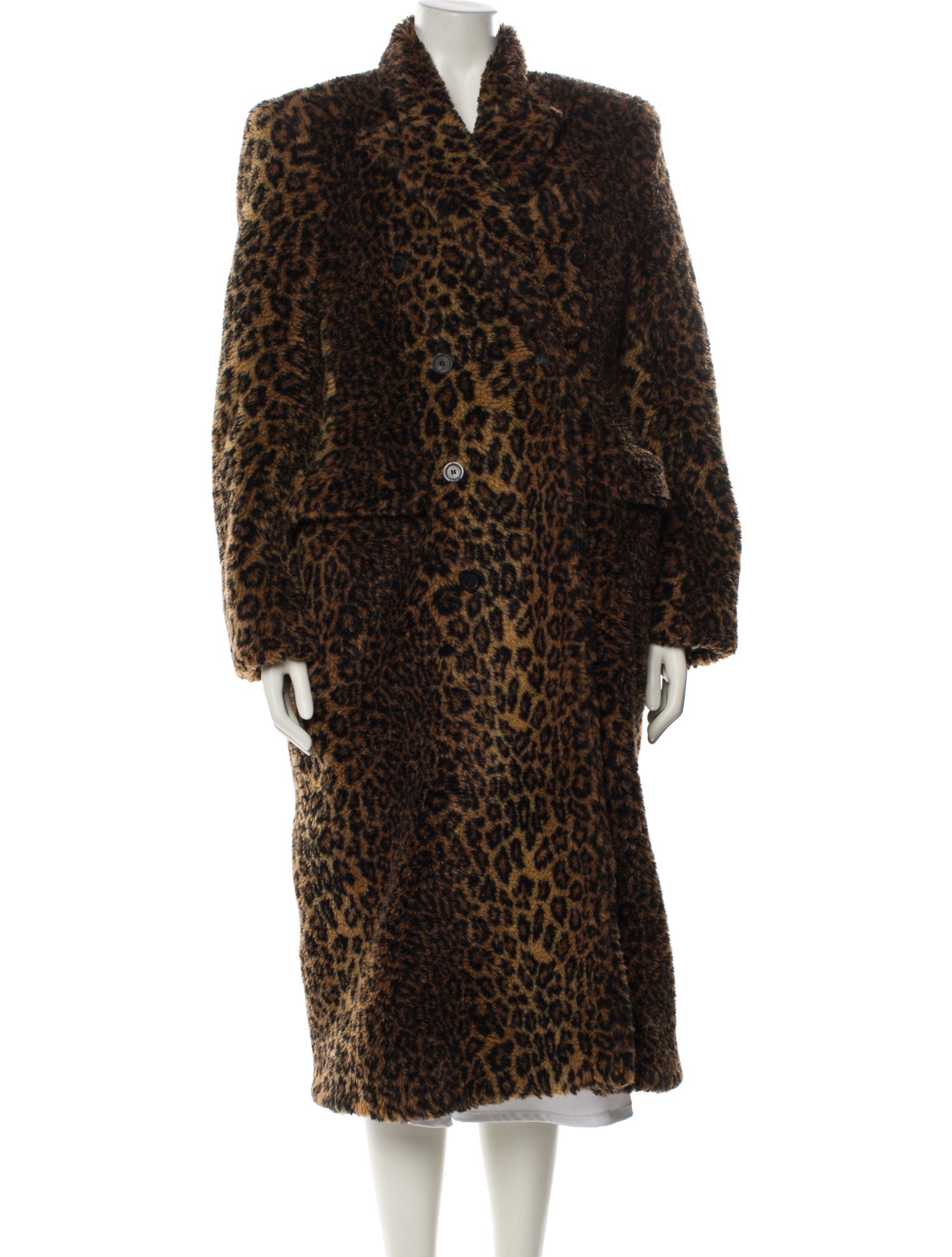 Balenciaga 2021 Animal Print Faux Fur Coat w/ Tags