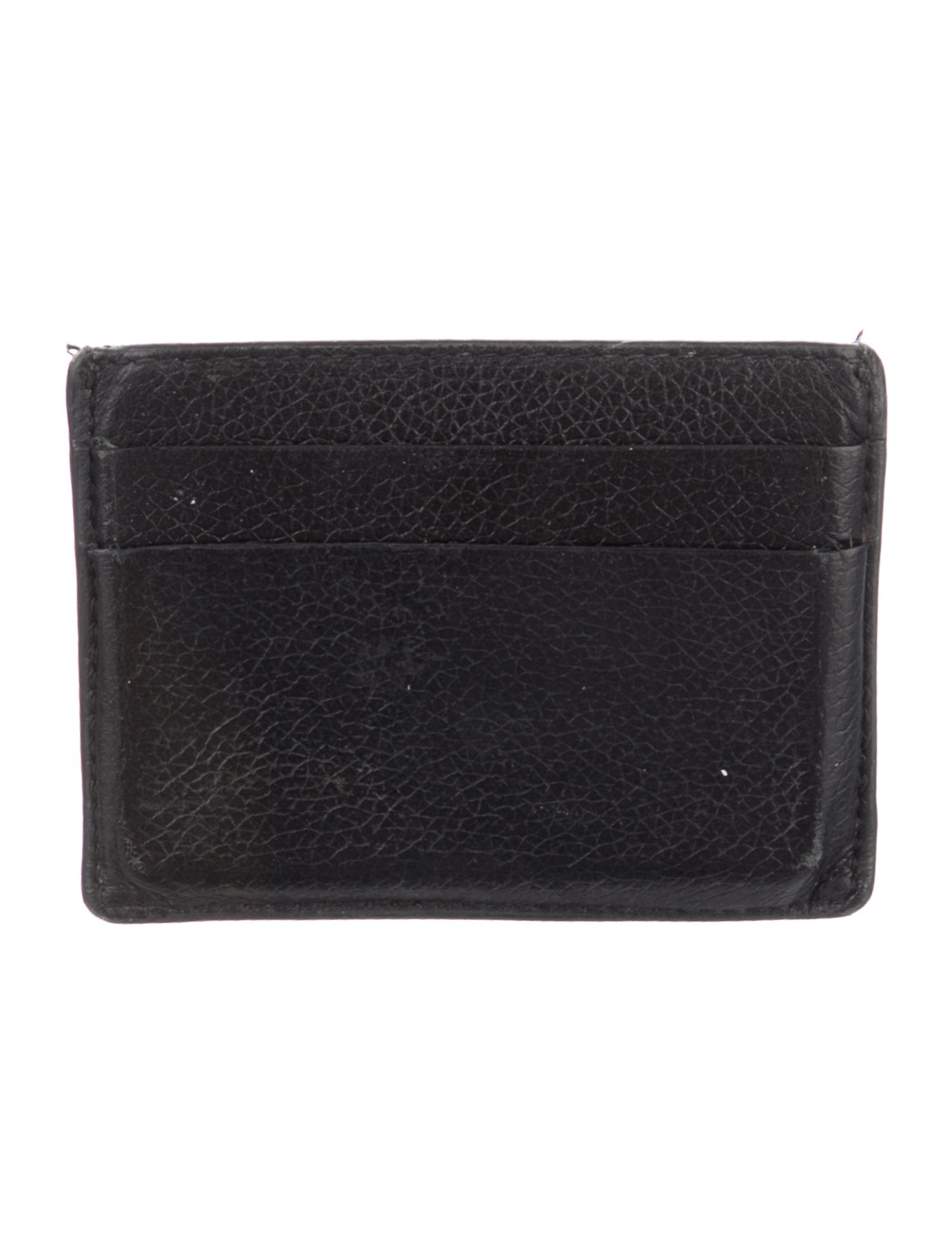 Balenciaga Signature Logo Leather Card Holder