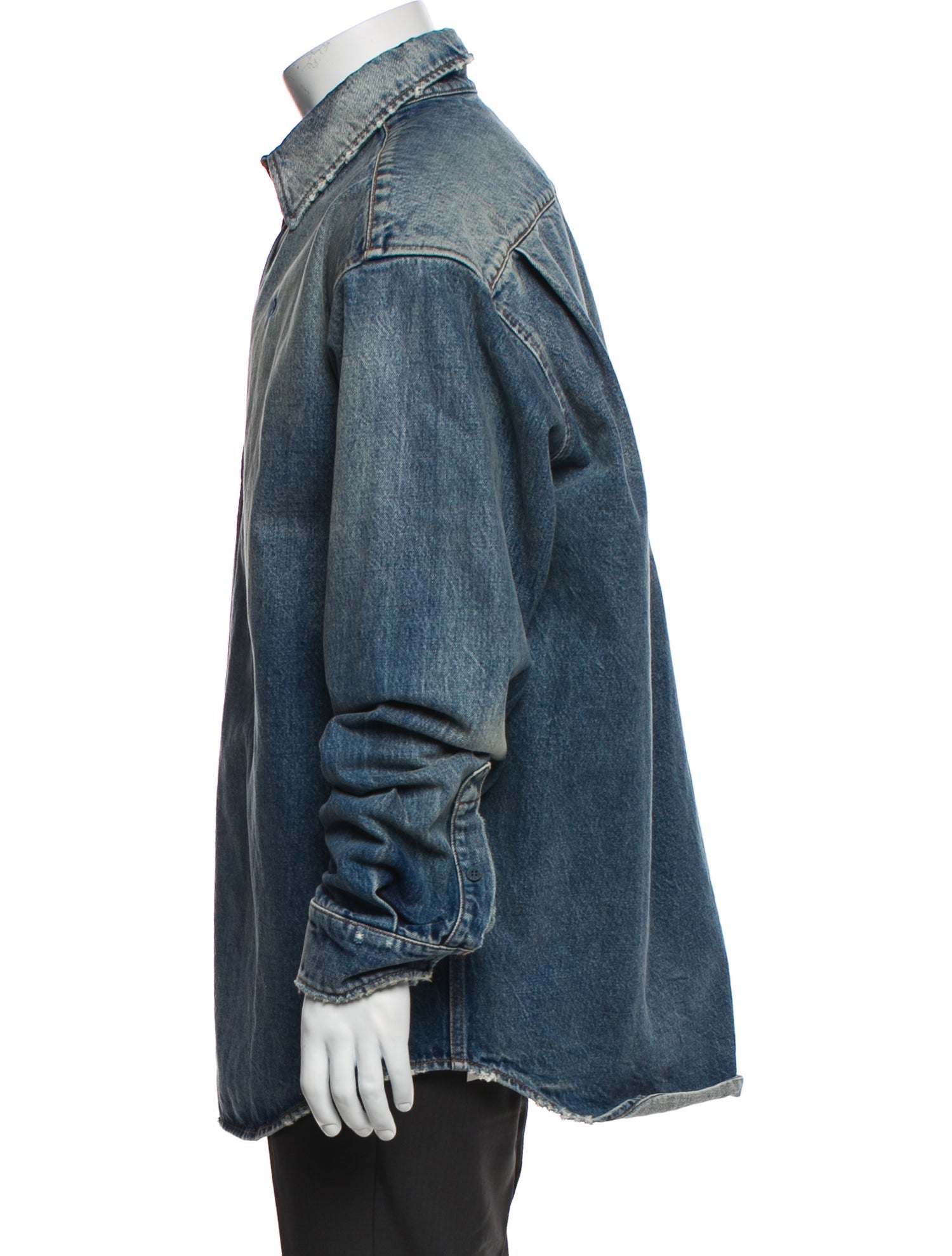 Balenciaga 2021 Tie-Dye Print Denim Shirt