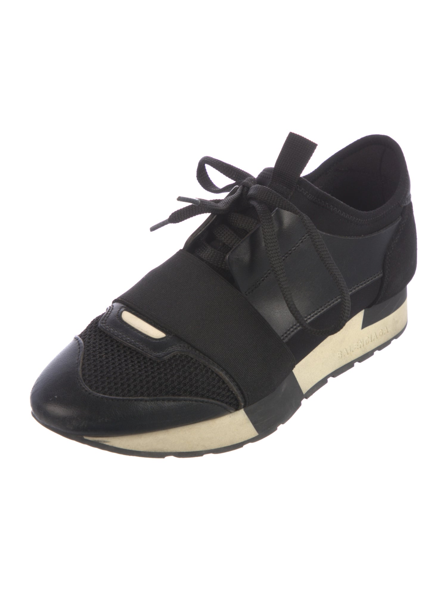 Balenciaga Race Runner 'Black White' Athletic Sneakers