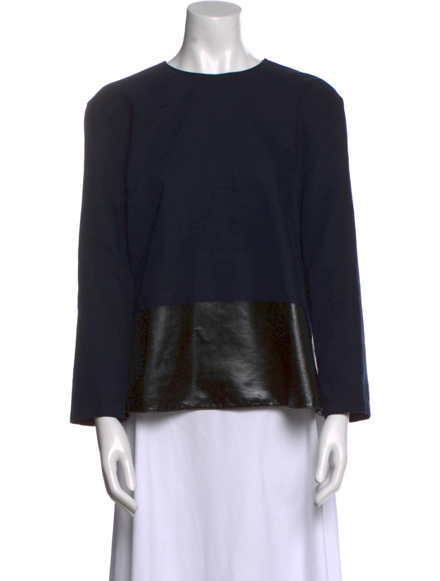 Balenciaga Crew Neck Long Sleeve Blouse