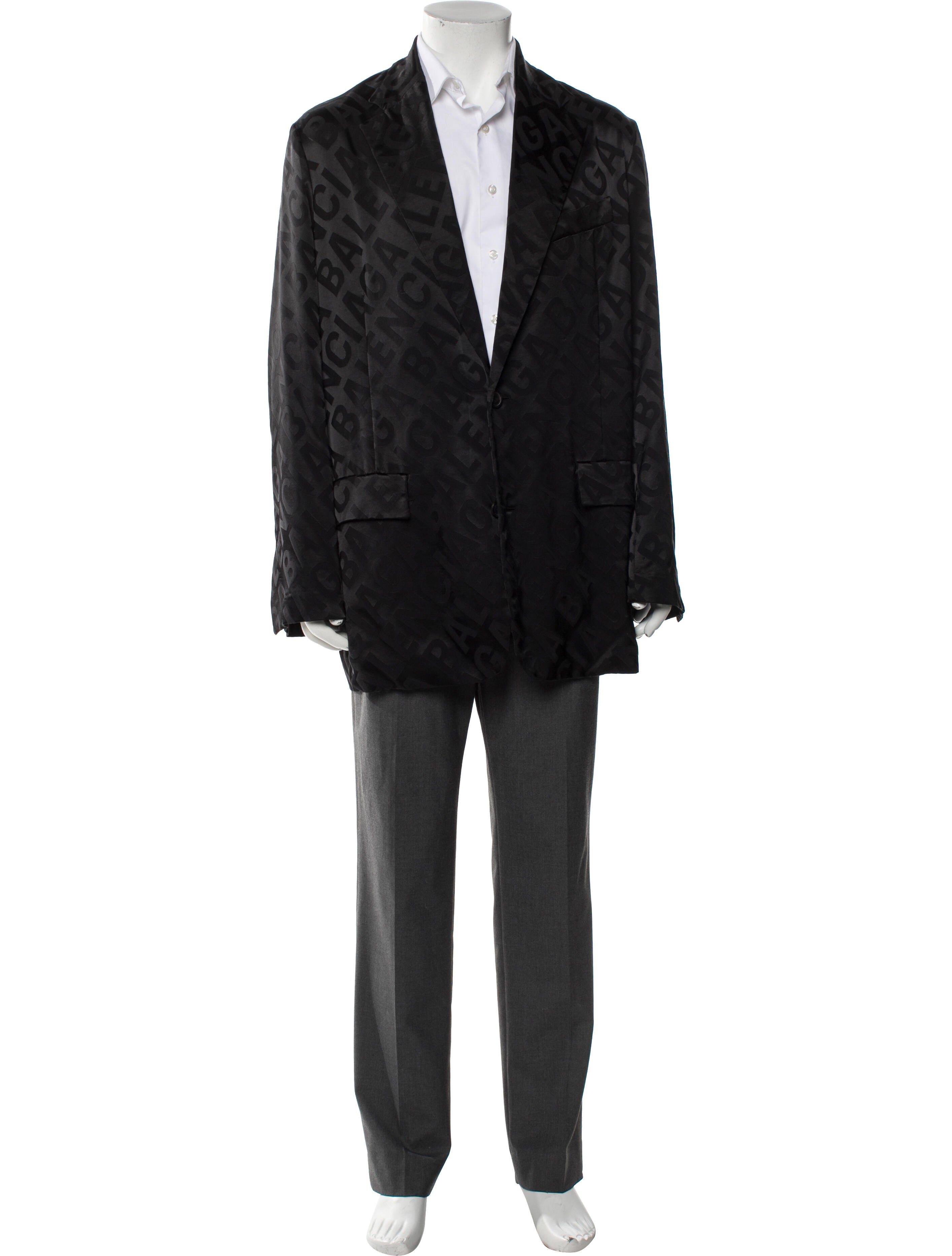 Balenciaga 2021 All Over Logo Blazer