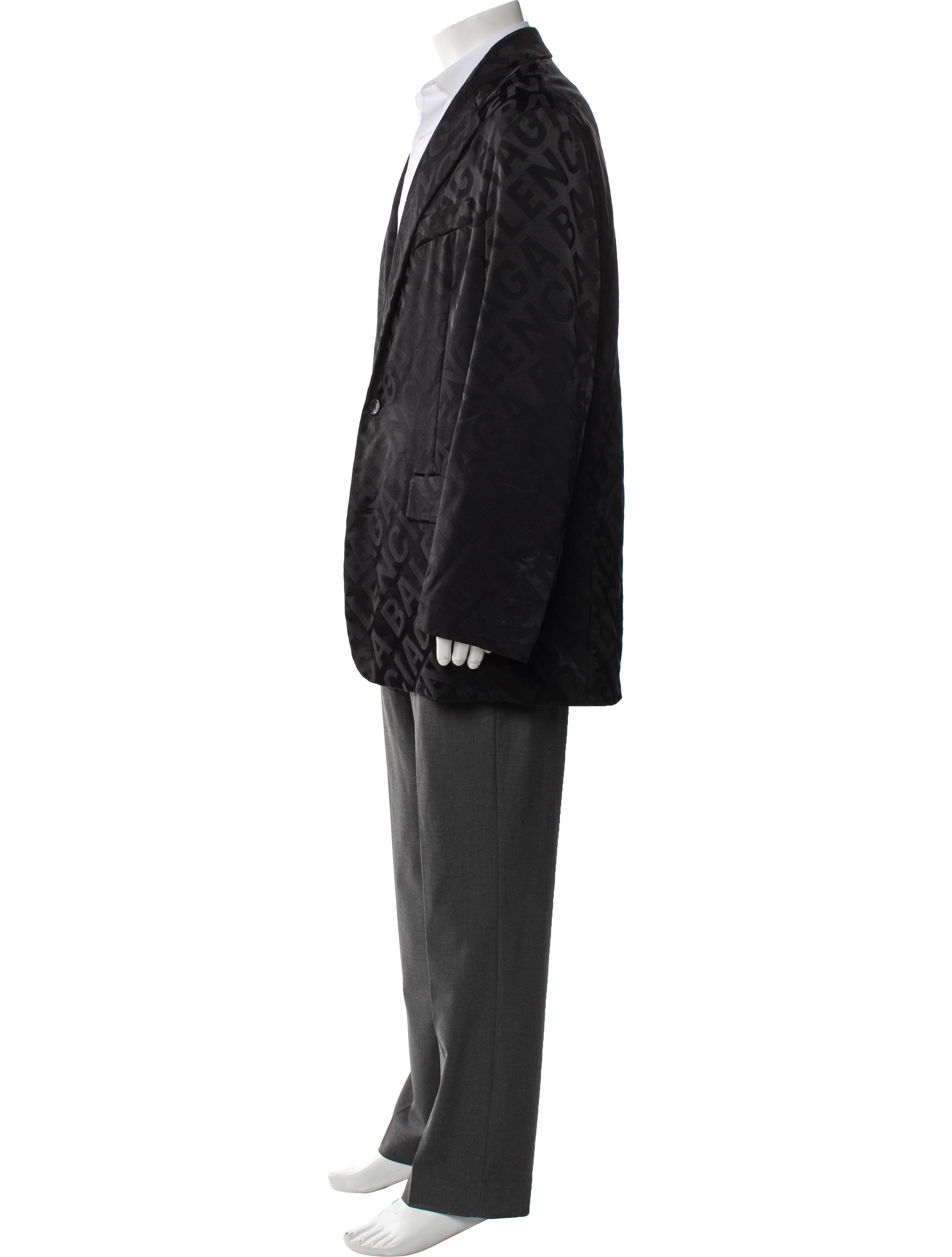 Balenciaga 2021 All Over Logo Blazer