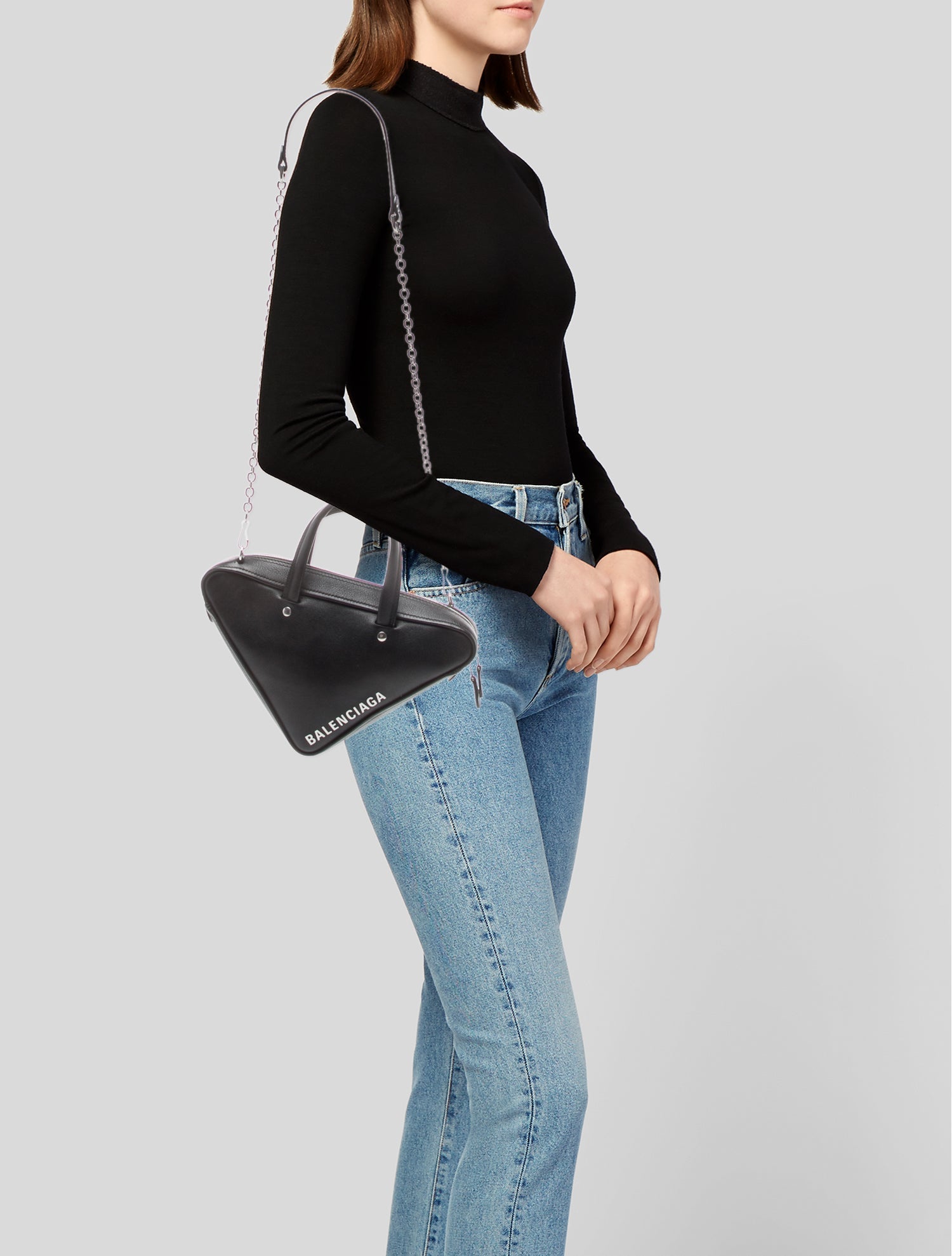 Balenciaga Leather Triangle Duffle XS