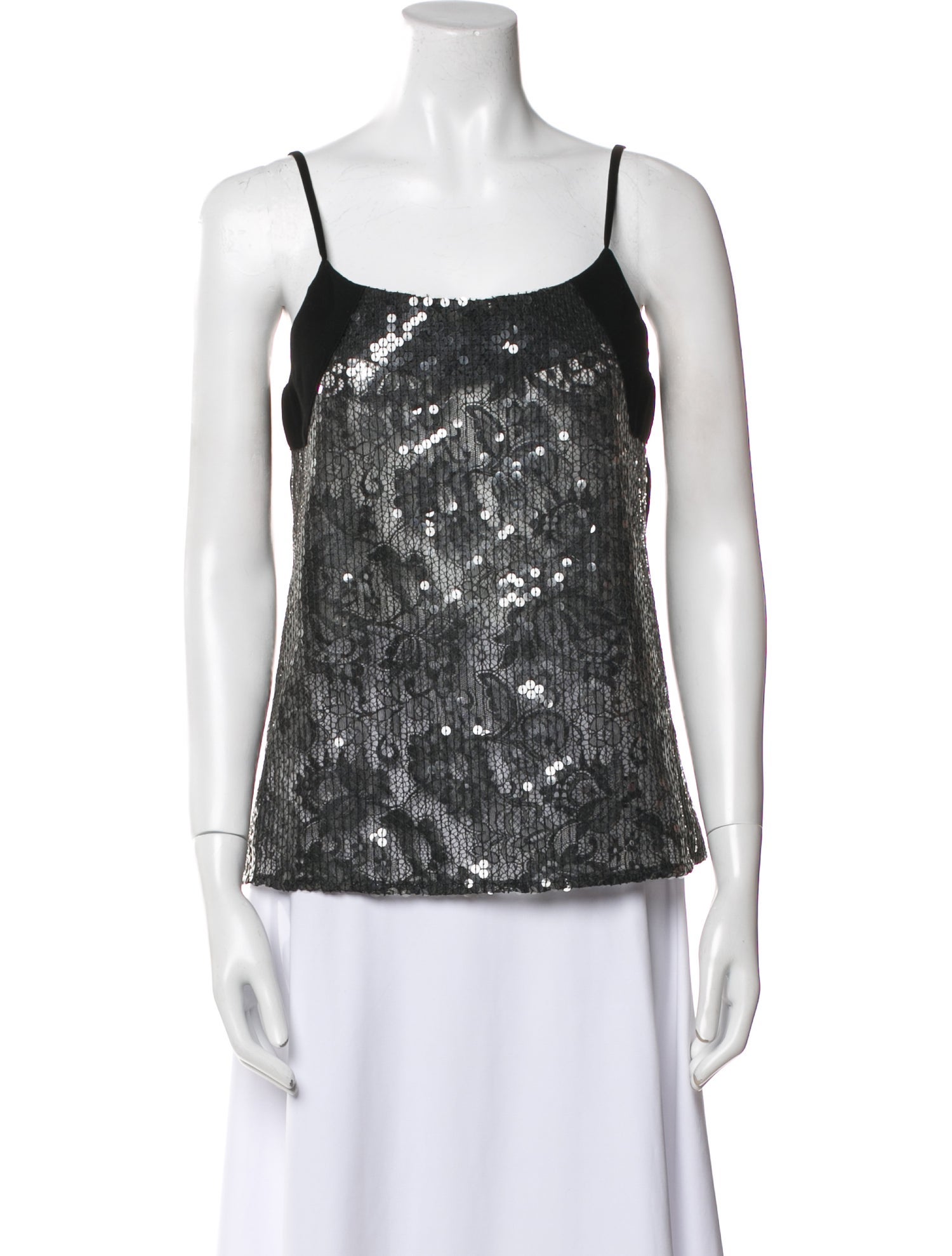 Balenciaga Printed Square Neckline Top