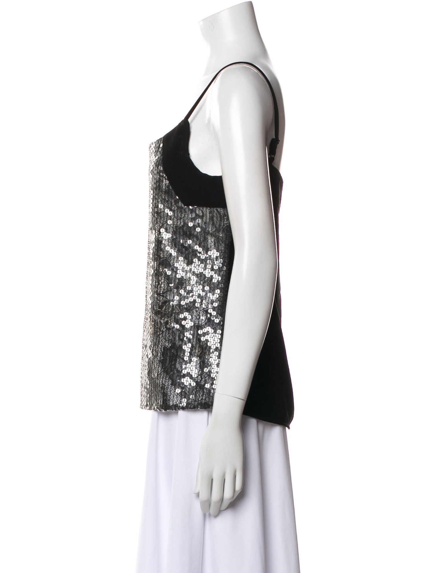 Balenciaga Printed Square Neckline Top