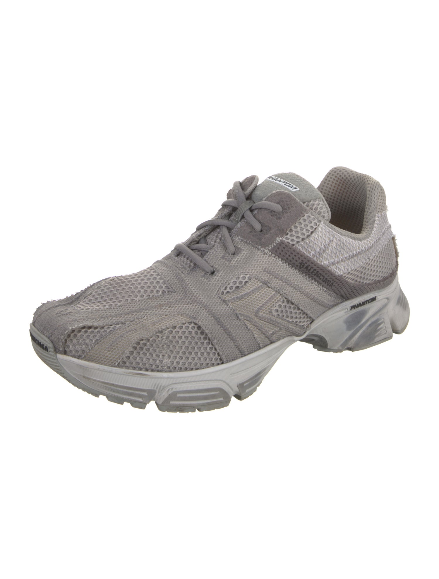 Balenciaga Mesh Distressed Accents Athletic Sneakers