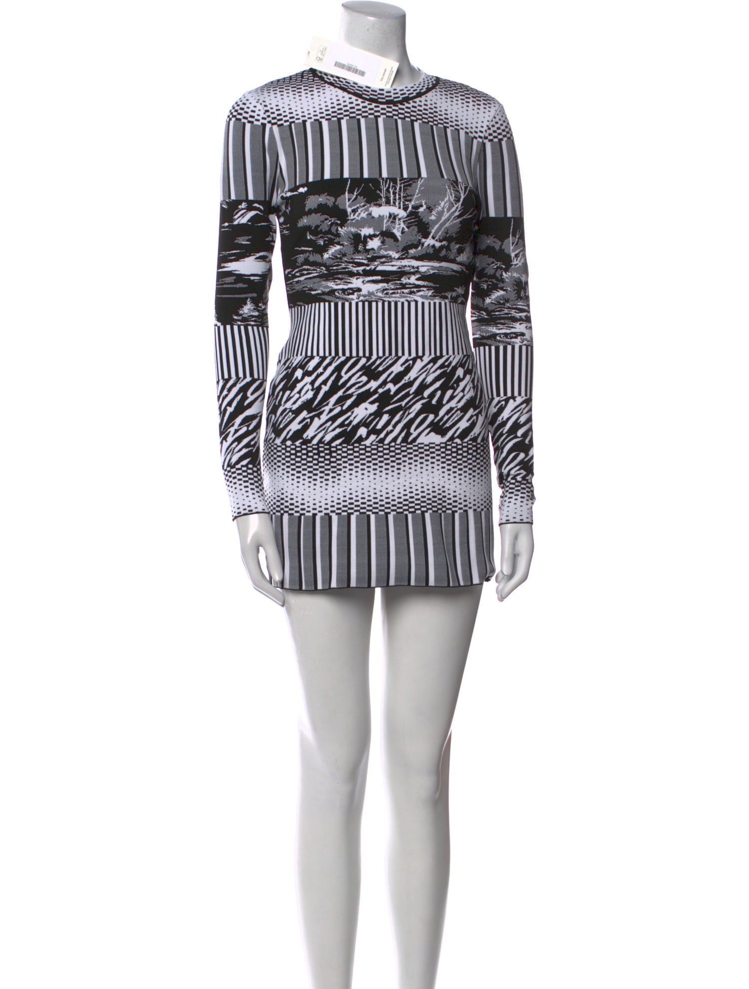 Balenciaga Striped Mini Dress