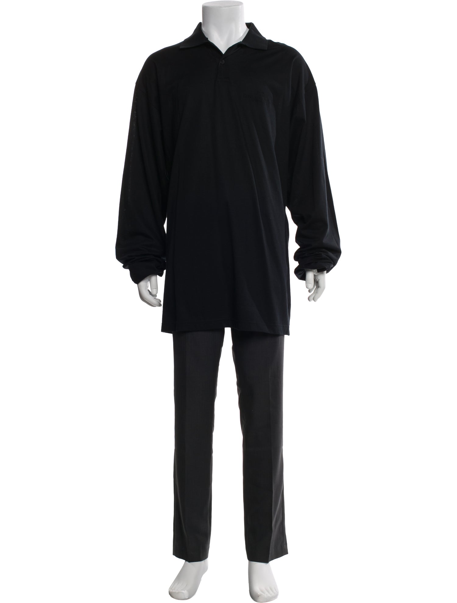 Balenciaga 2024 V-Neck Polo Shirt