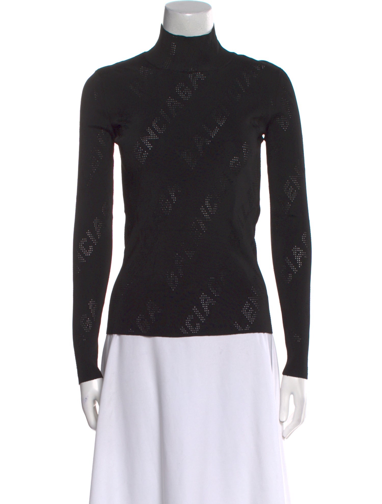 Balenciaga Velour Turtleneck Top