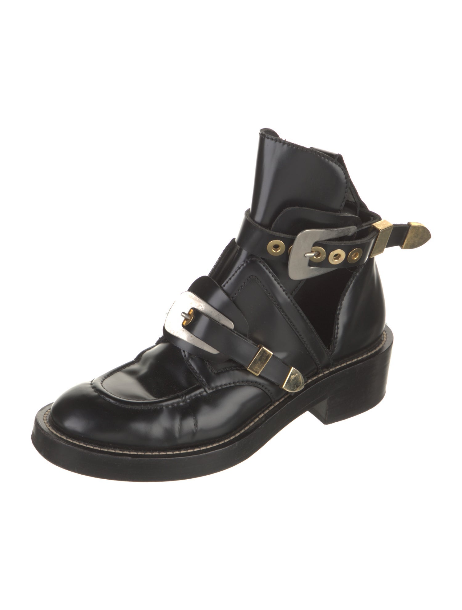 Balenciaga Leather Combat Boots