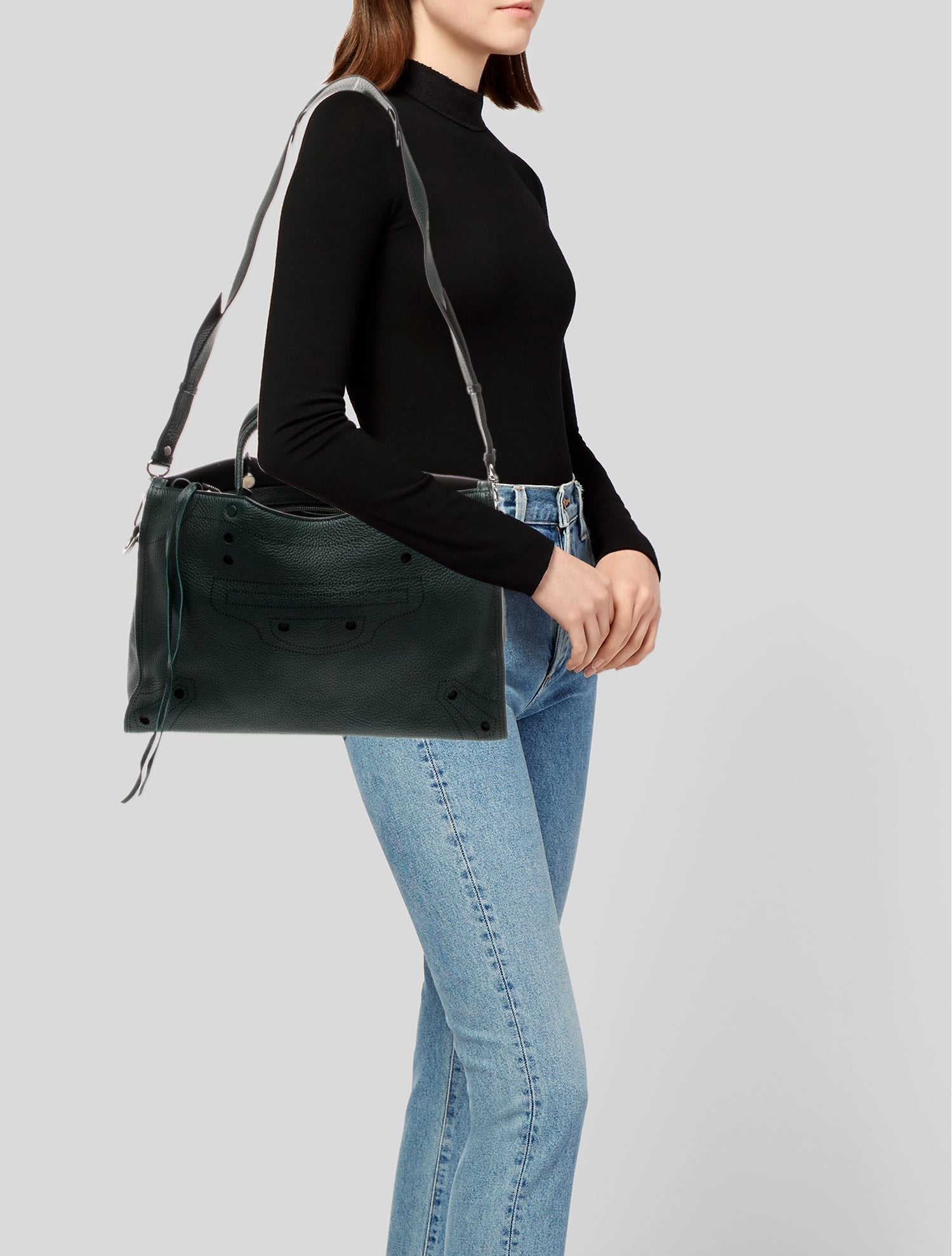 Balenciaga Leather Blackout City