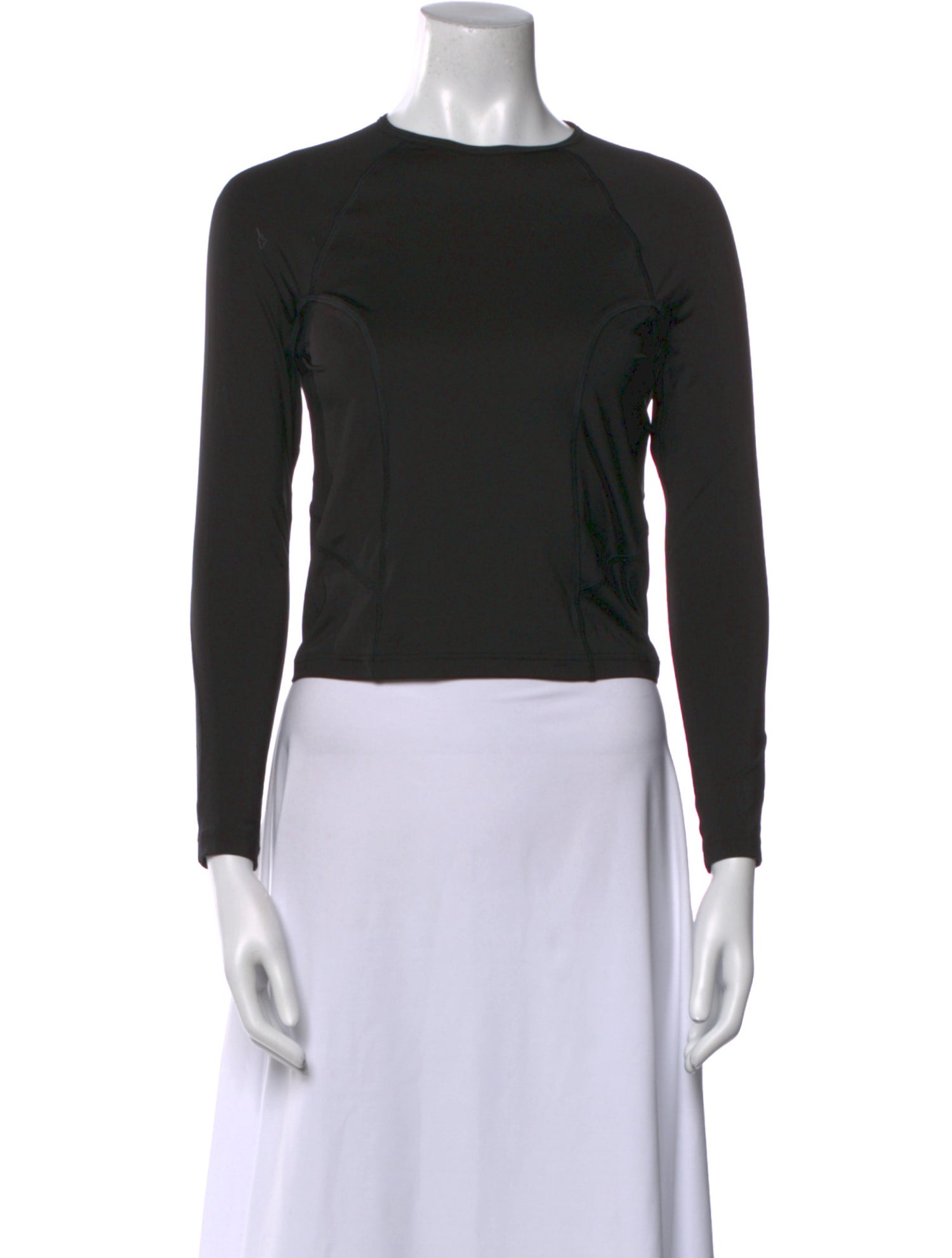 Balenciaga Crew Neck Long Sleeve Crop Top