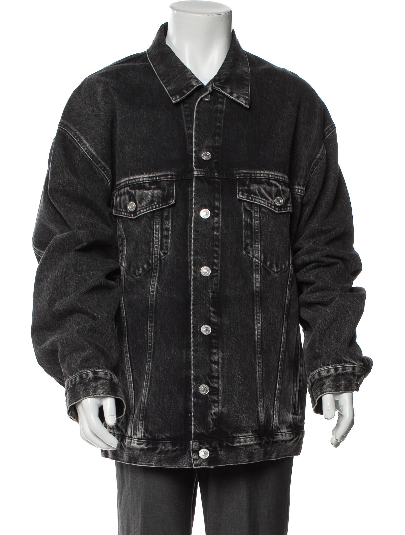 Balenciaga 2022 'Rhinestone Logo' Denim Jacket