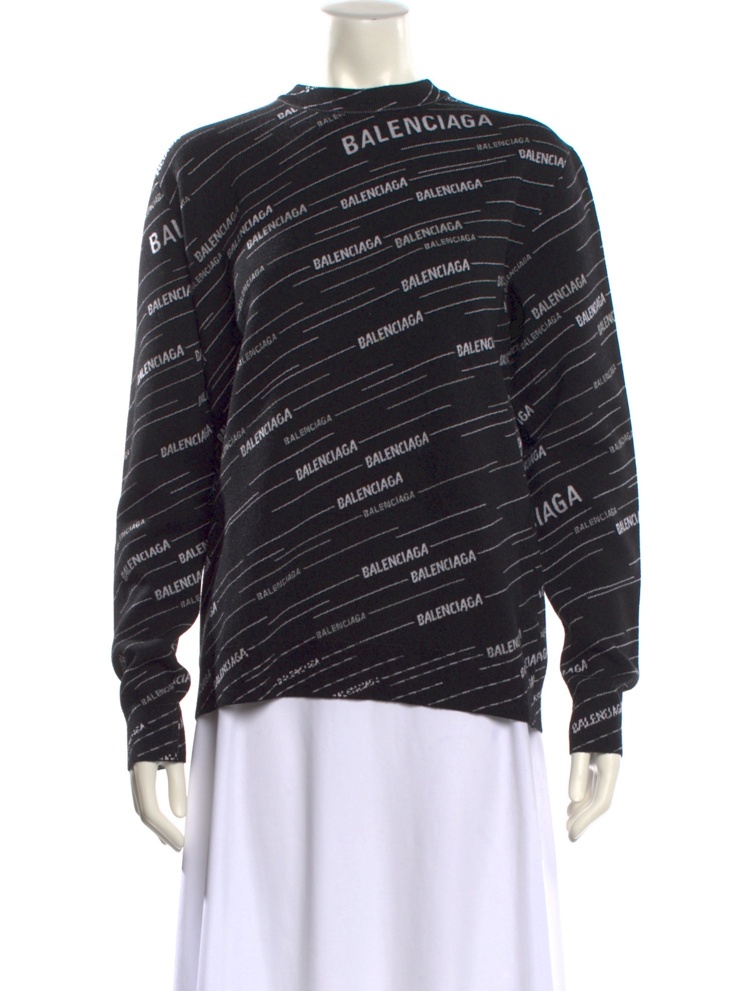 Balenciaga Printed Crew Neck Sweater
