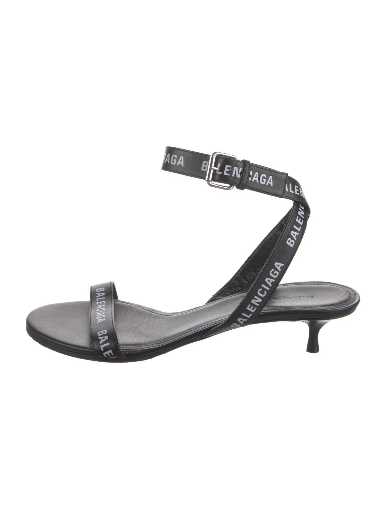 Balenciaga Leather Printed Sandals