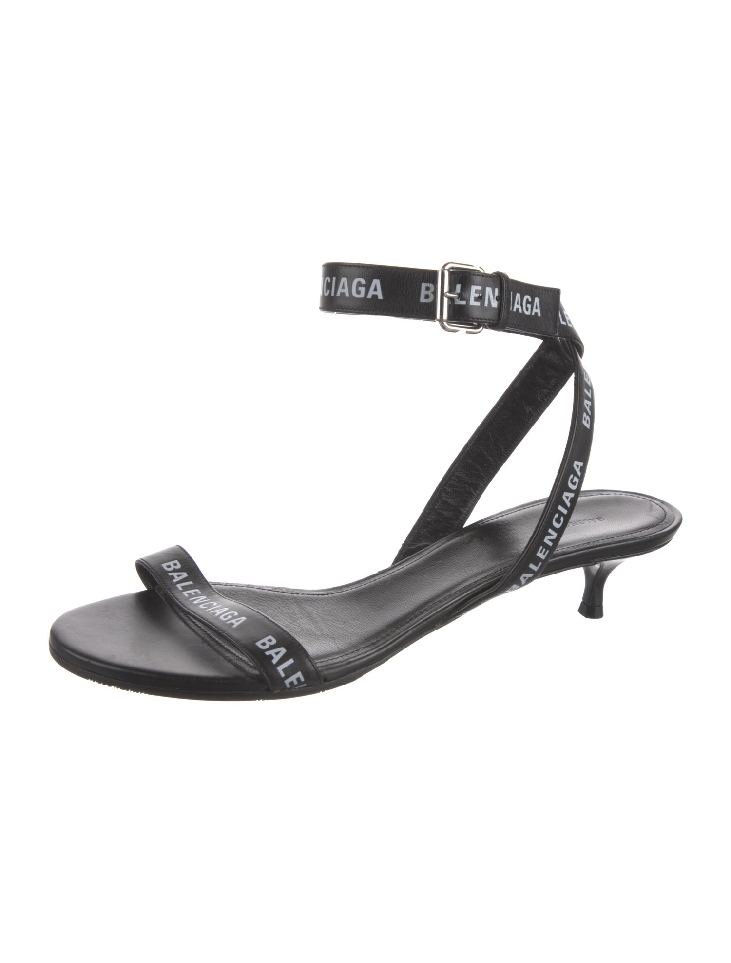 Balenciaga Leather Printed Sandals