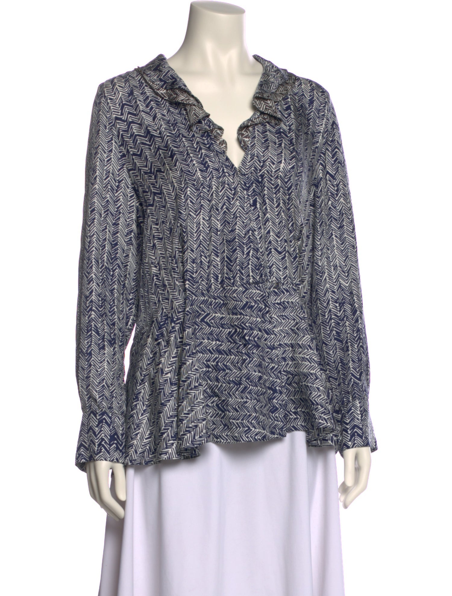 Balenciaga Silk Printed Blouse