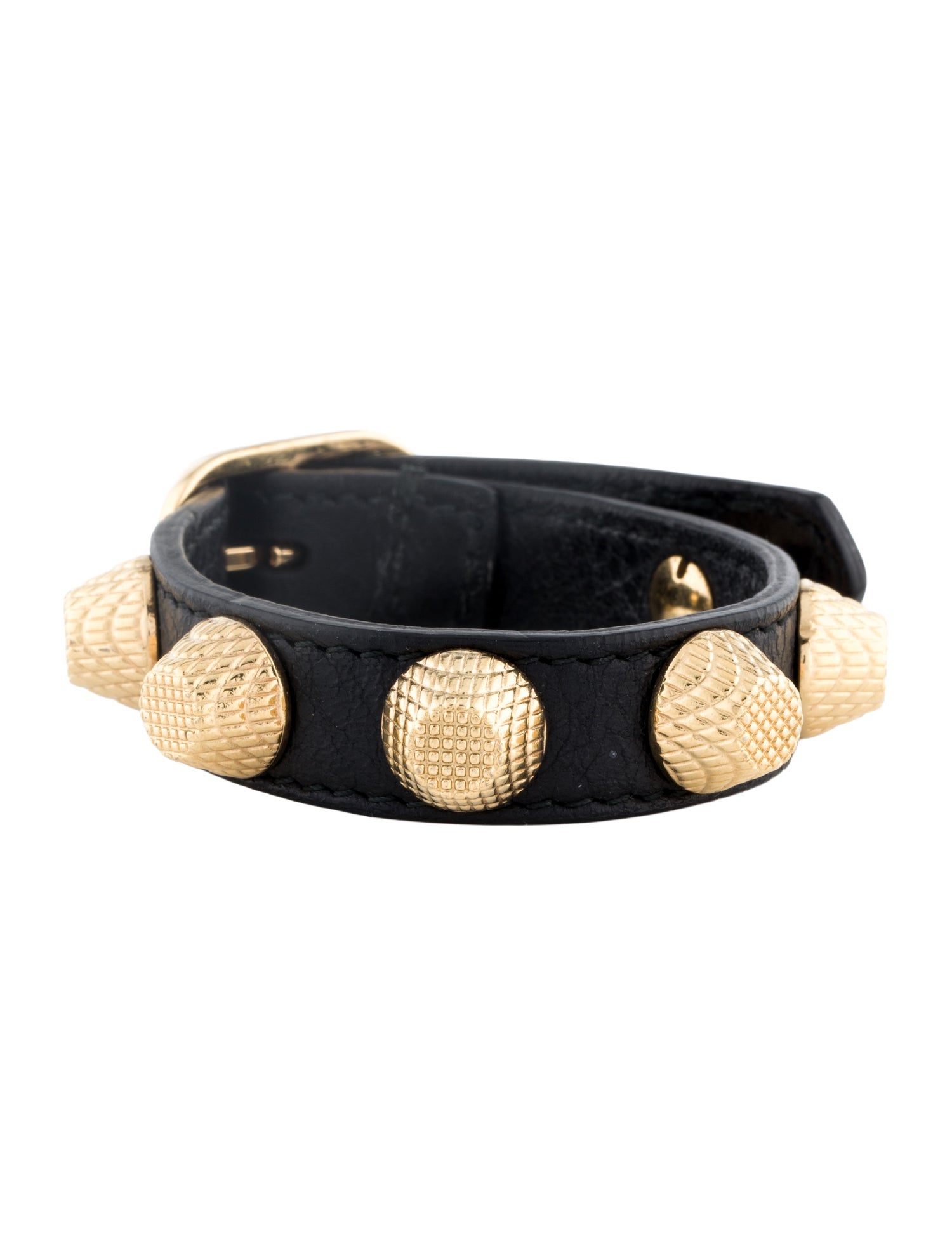Balenciaga Leather Giant Stud Bracelet