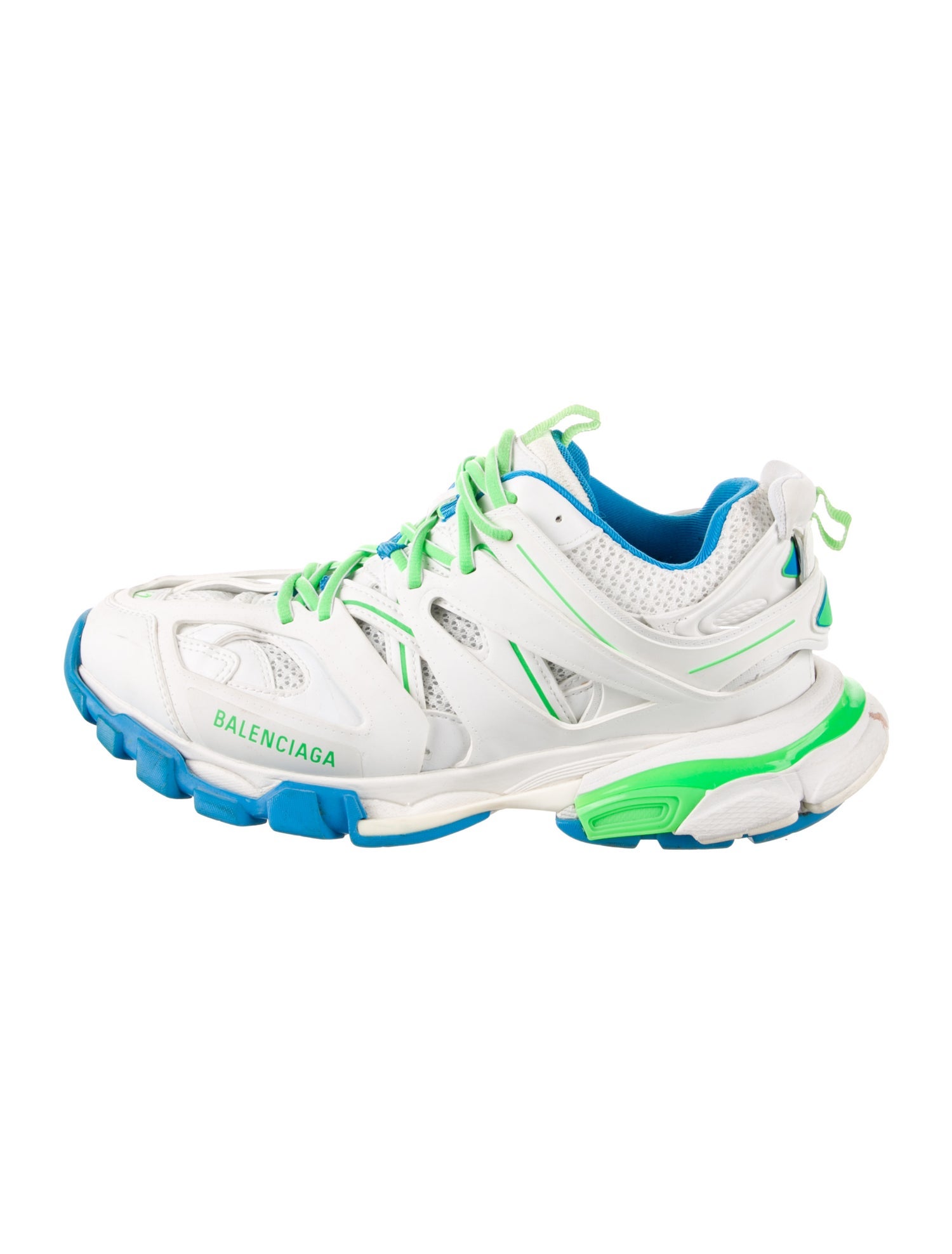 Balenciaga Mesh Colorblock Pattern Athletic Sneakers