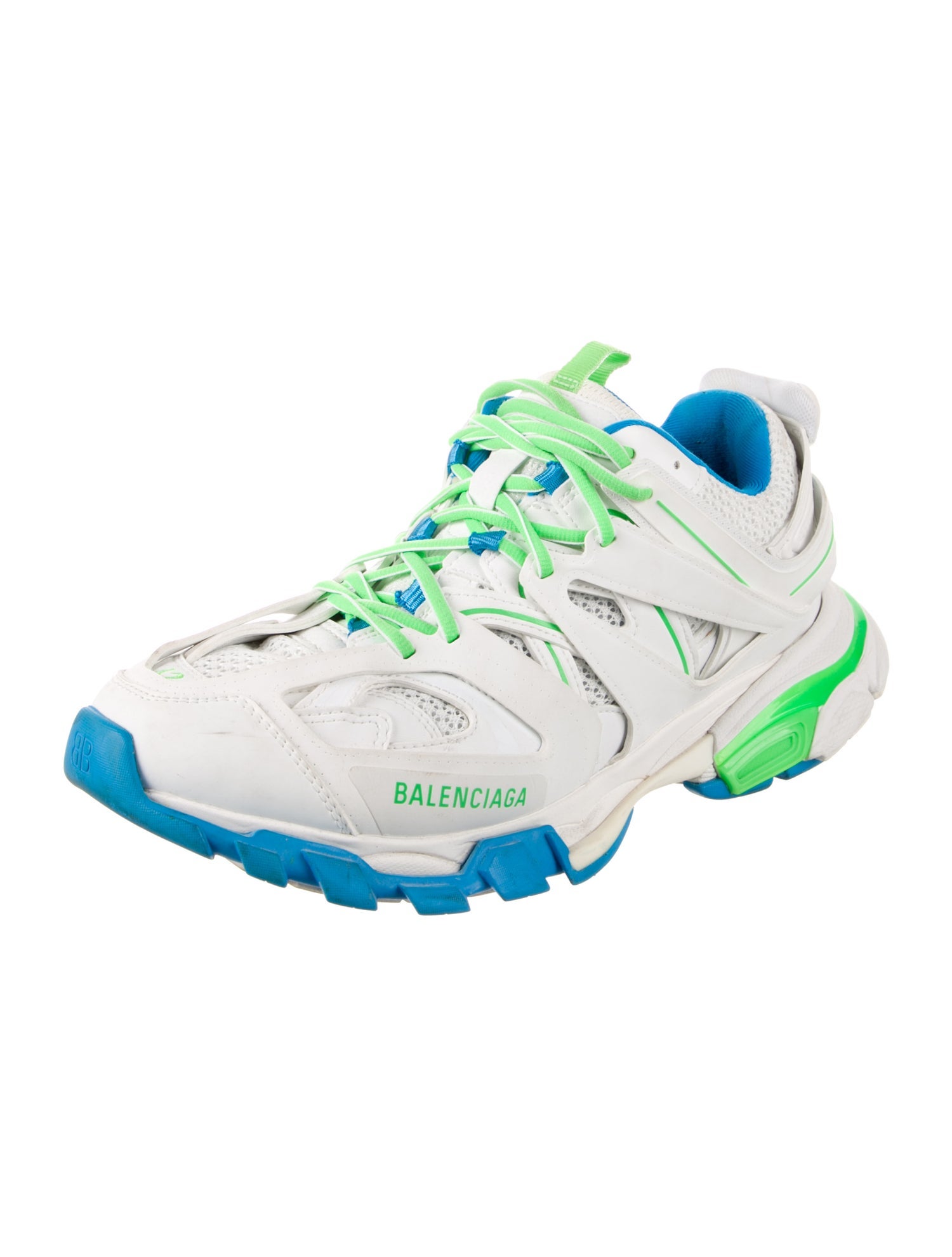 Balenciaga Mesh Colorblock Pattern Athletic Sneakers