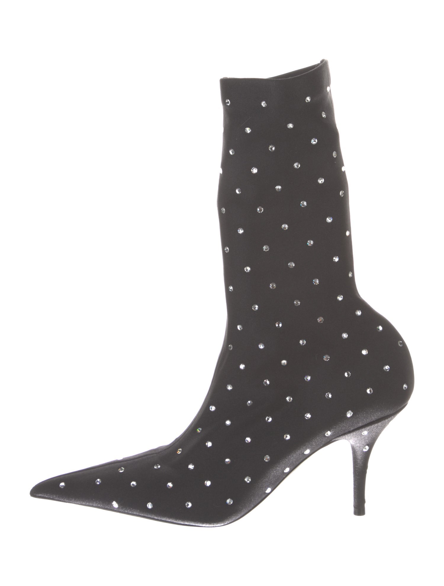 Balenciaga Satin Patterned Sock Boots