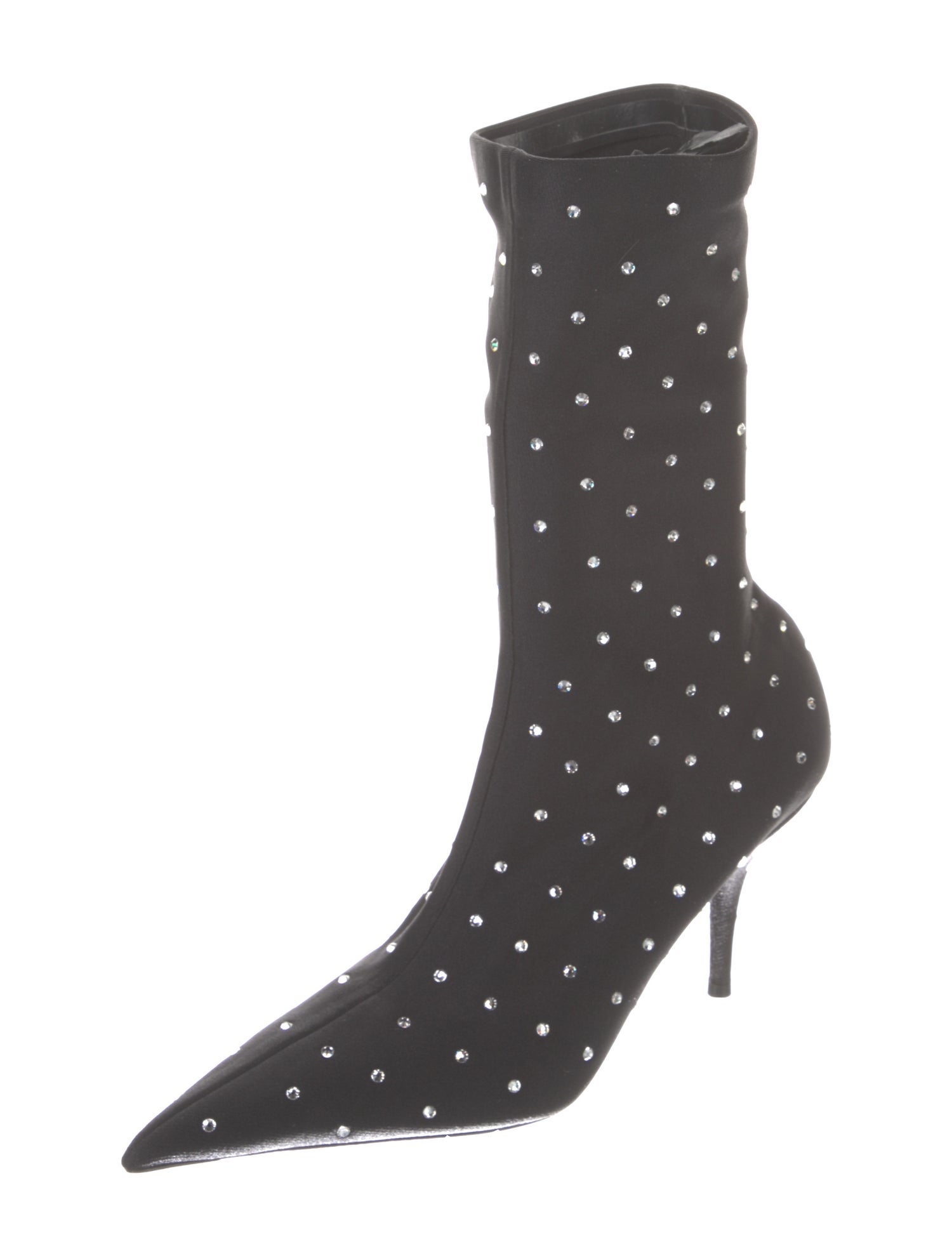 Balenciaga Satin Patterned Sock Boots