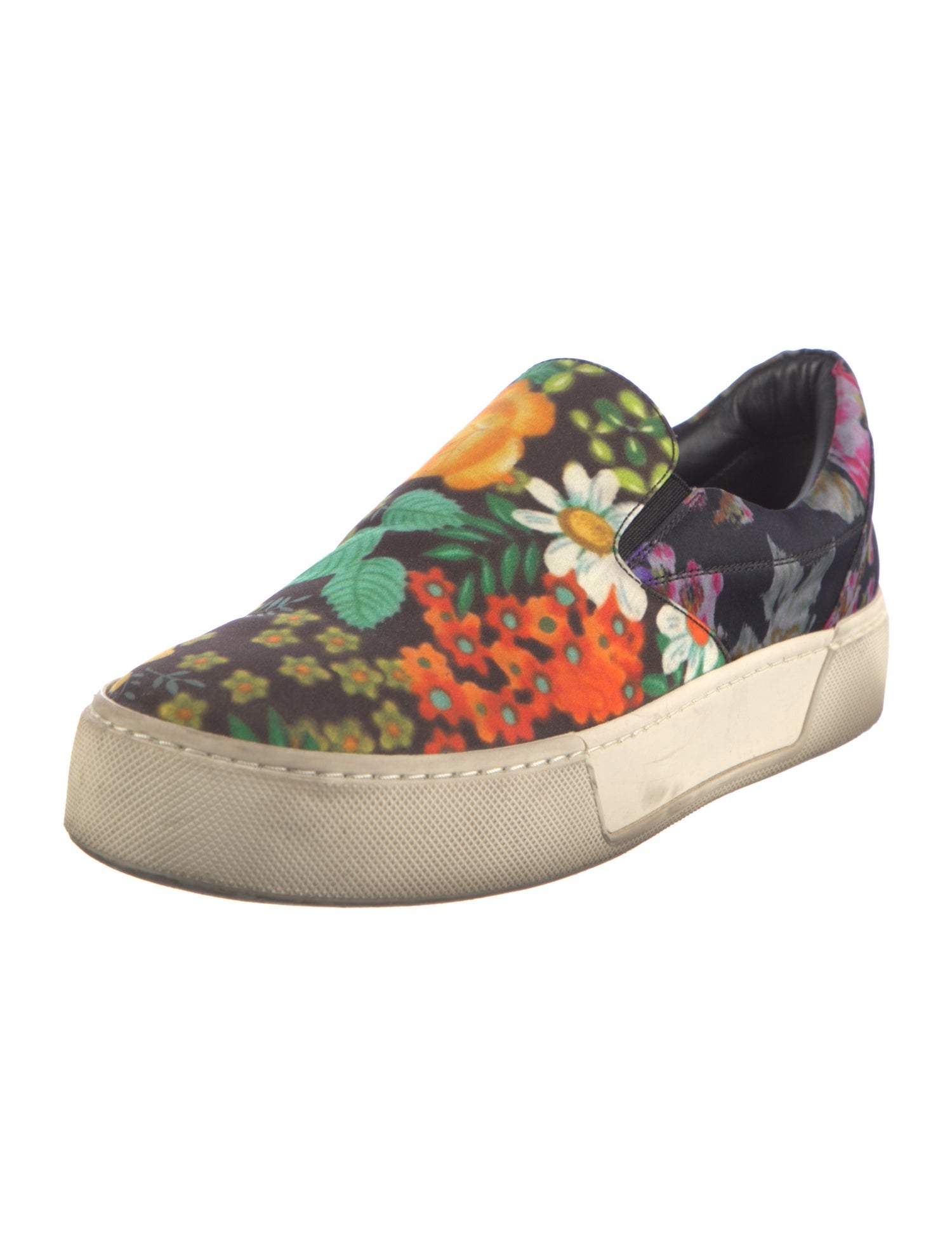 Balenciaga Satin Floral Print Sneakers