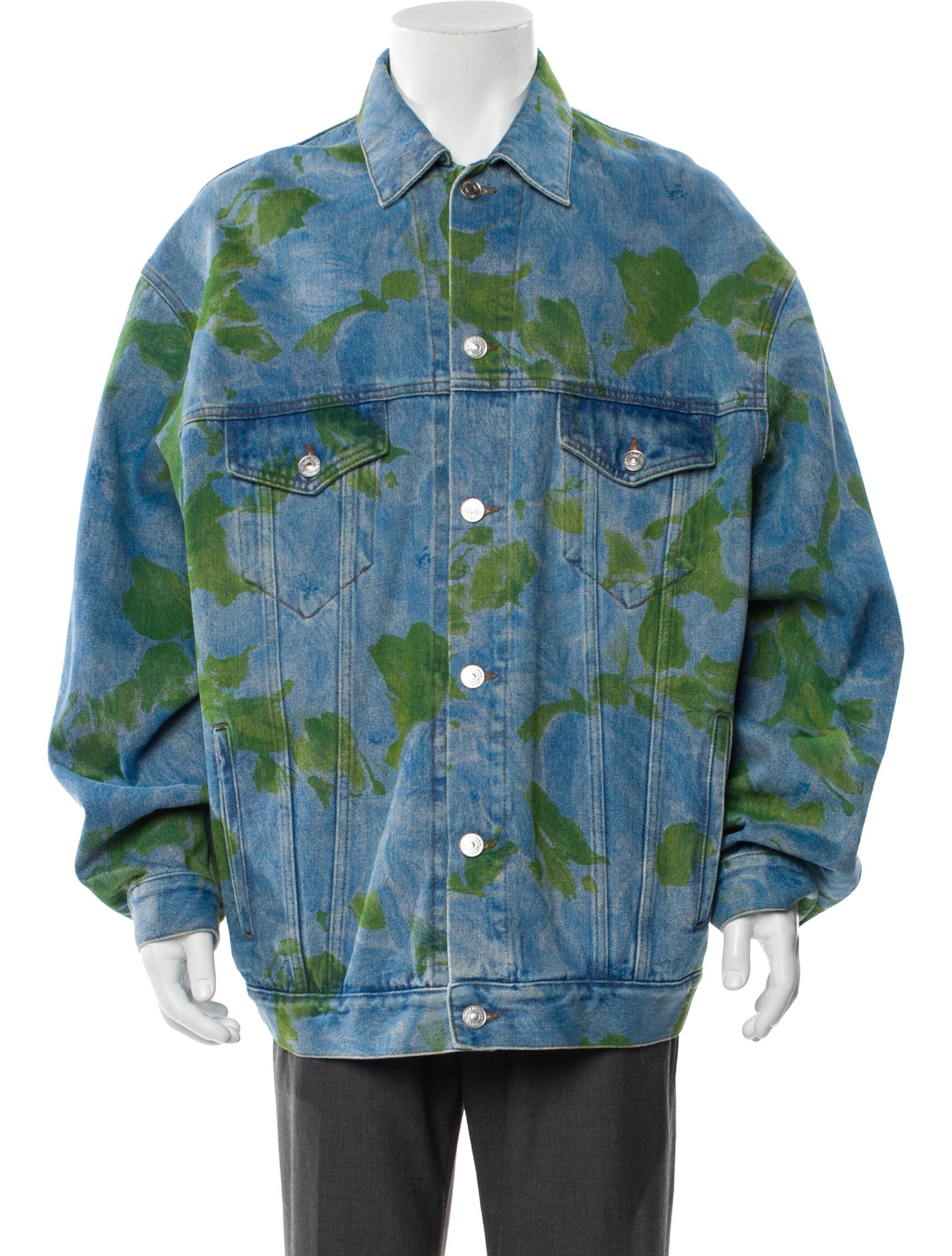 Balenciaga 2020 Printed Denim Jacket