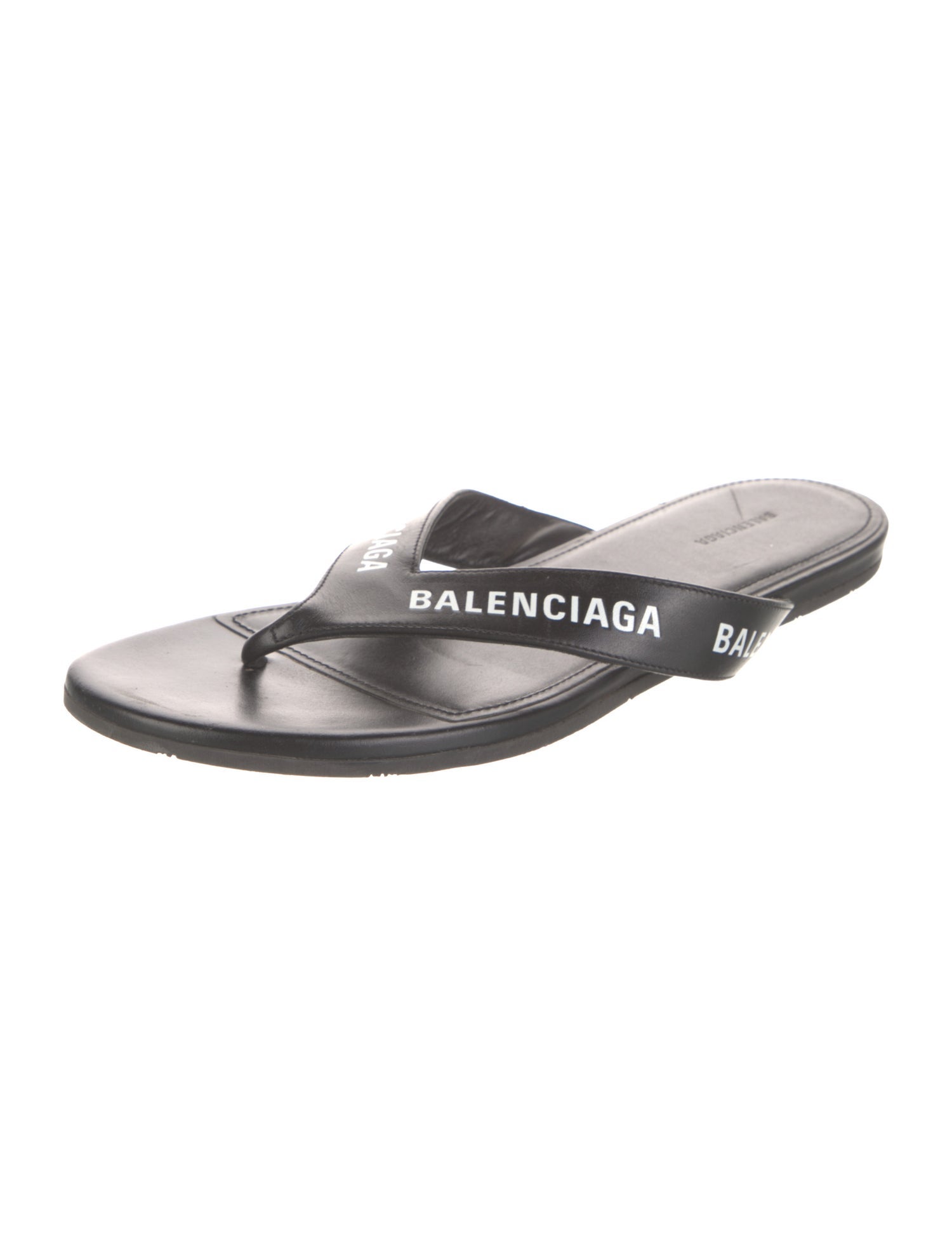 Balenciaga Leather Flip Flops
