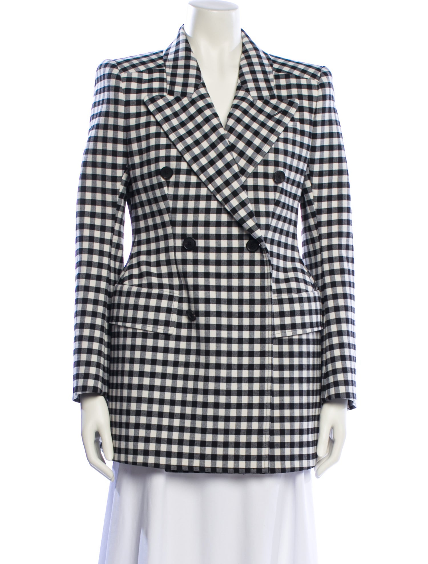 Balenciaga 2018 Plaid Print Blazer