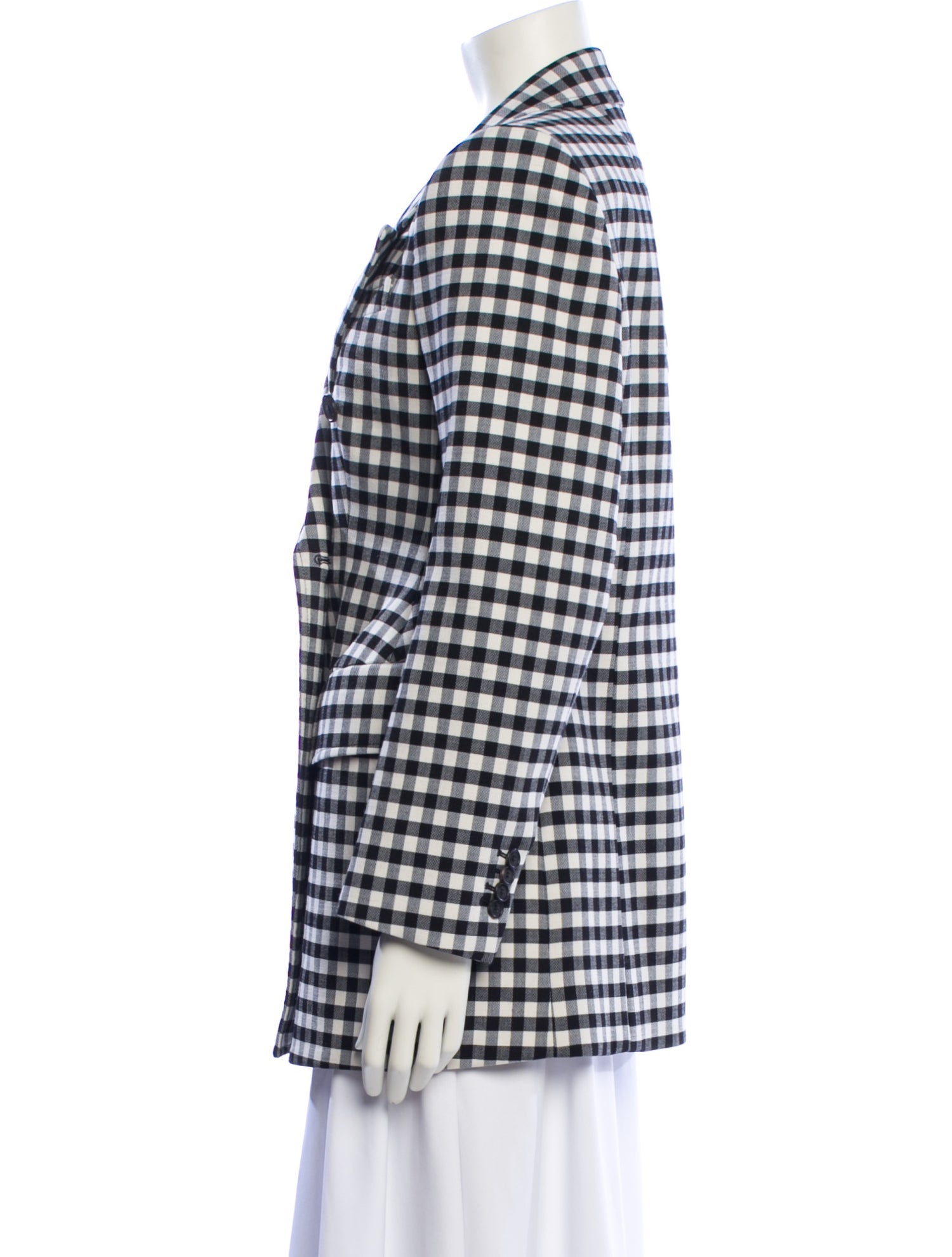 Balenciaga 2018 Plaid Print Blazer