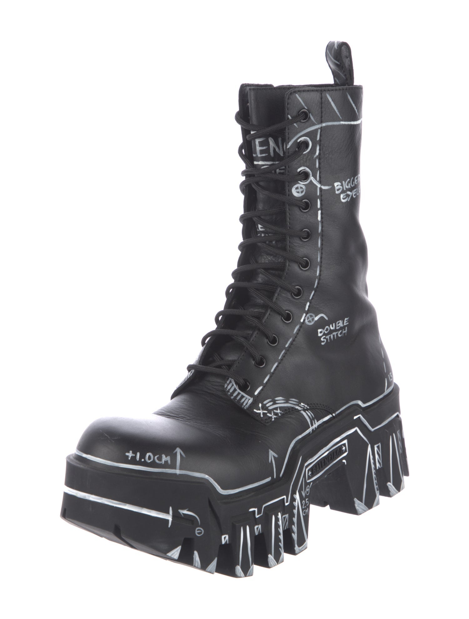 Balenciaga Leather Combat Boots