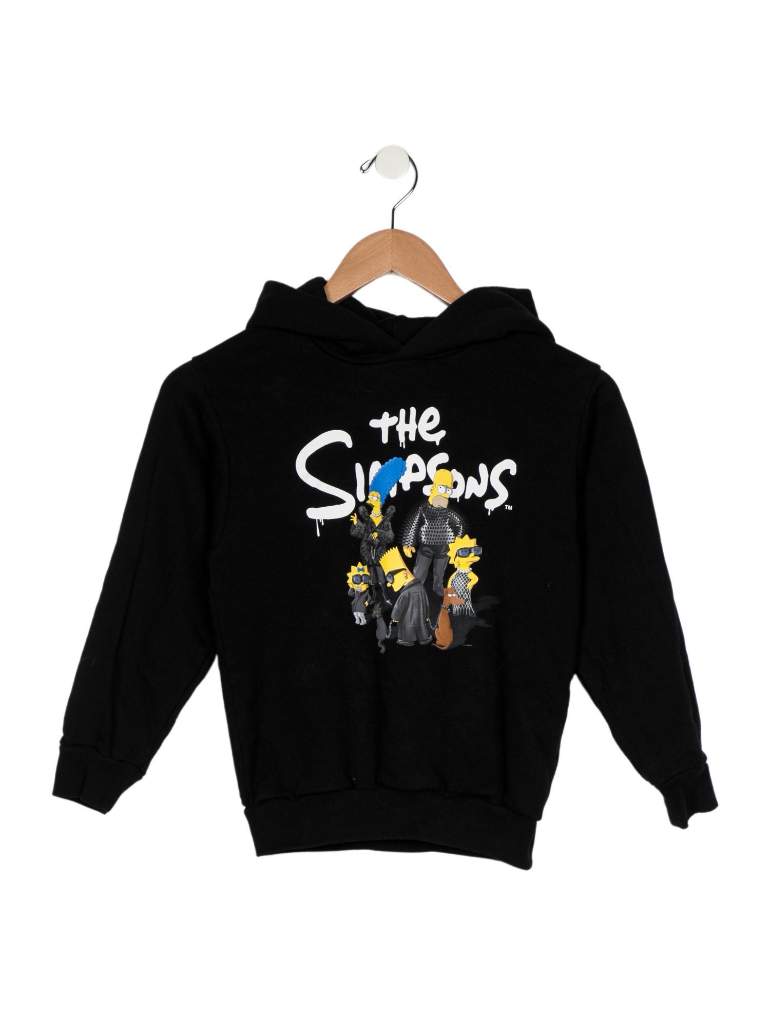 Balenciaga Cotton black Boys' Embroidered Hoodie