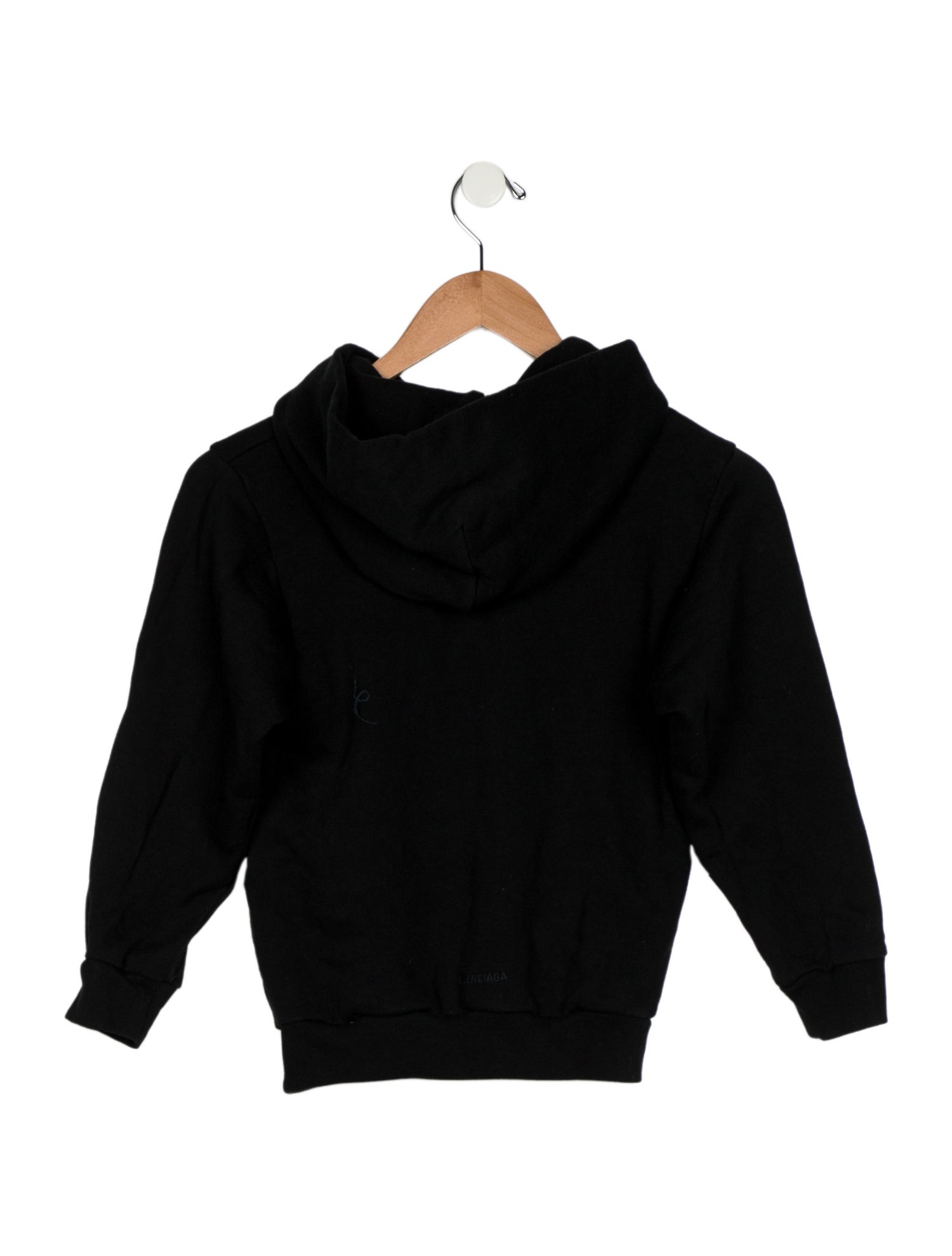 Balenciaga Cotton black Boys' Embroidered Hoodie