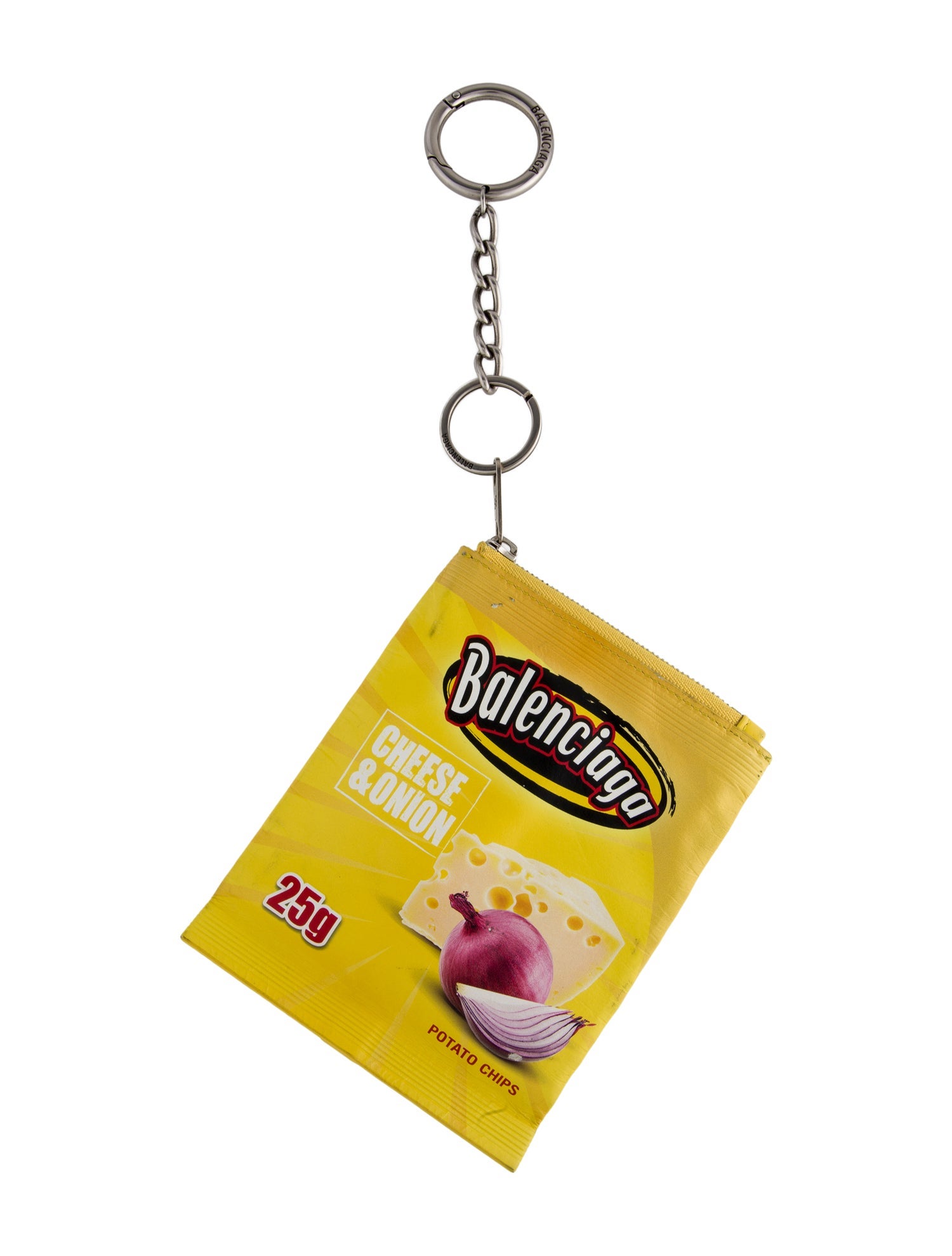 Balenciaga Leather Potato Chip Pouch Bag