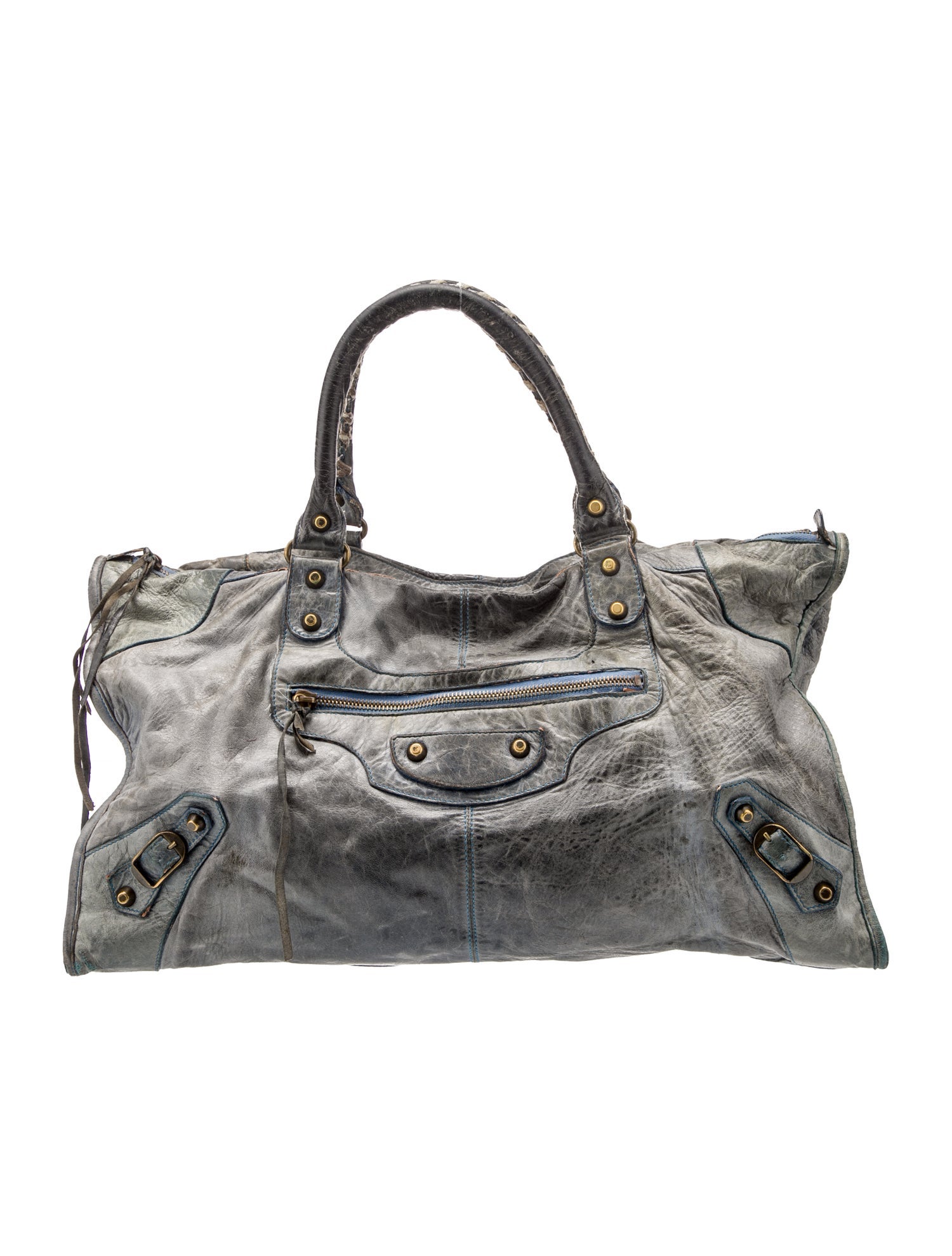 Balenciaga Leather Work - Grey Handle Bags, Handbags - BAL368230