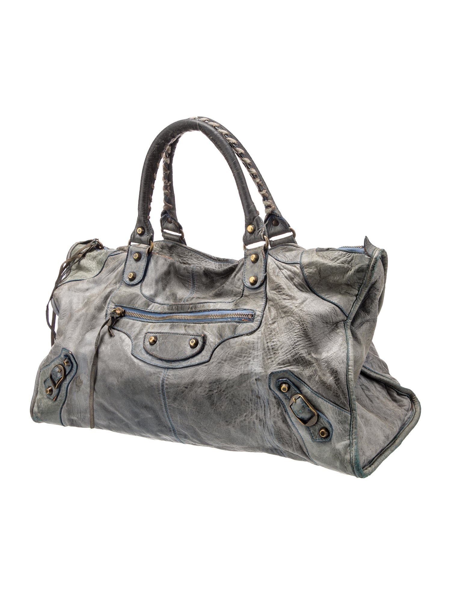 BALENCIAGA　グレー　ワーク　バック Balenciaga Leather Work - Grey Handle Bags, Handbags - BAL368230